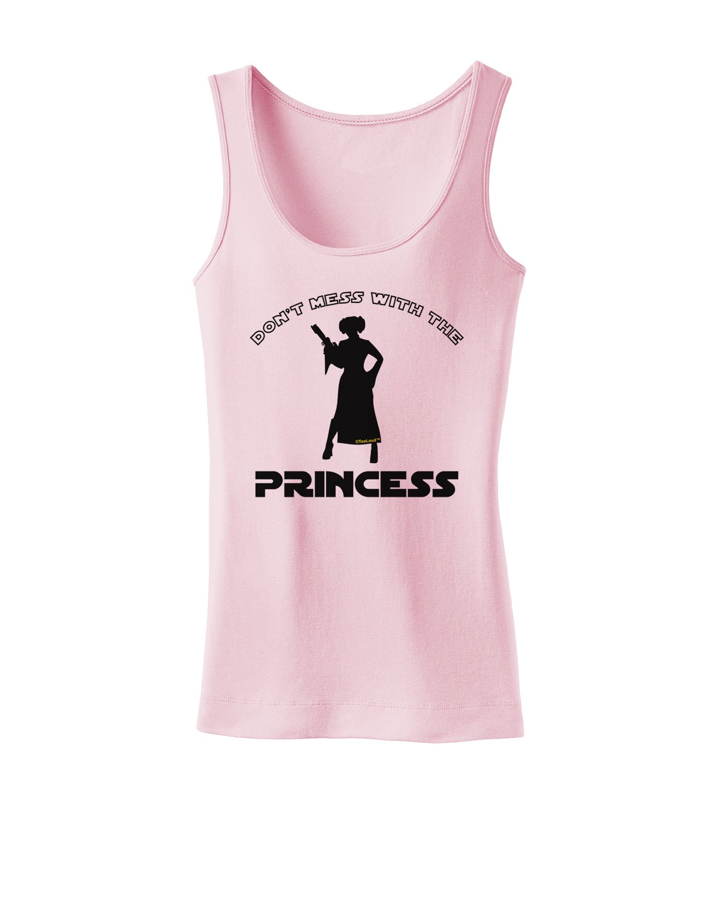 Don't Mess With The Princess Womens Petite Tank Top-TooLoud-SoftPink-X-Small-Davson Sales
