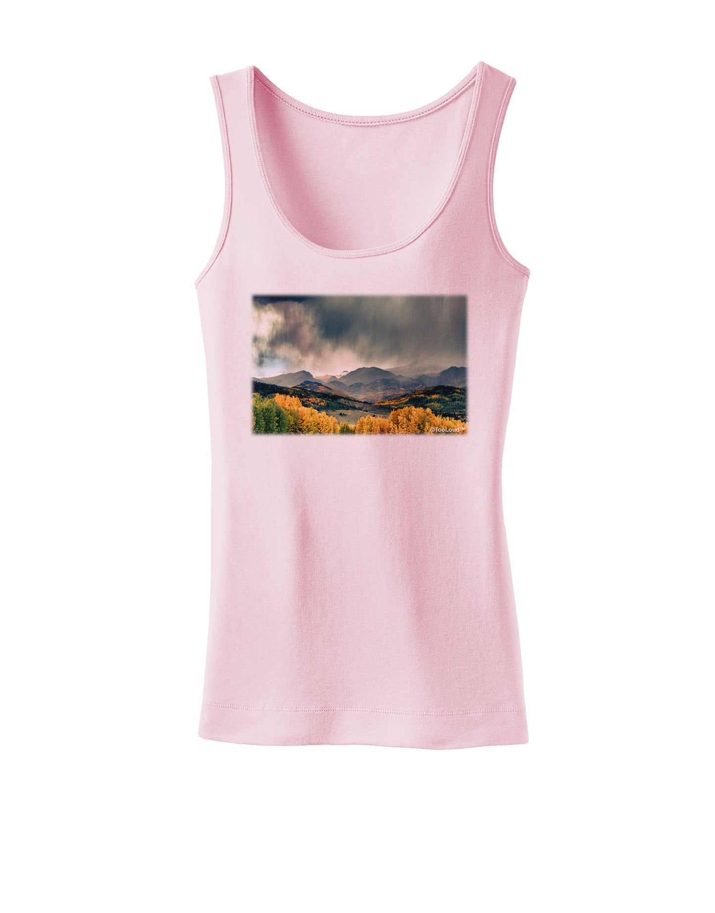 Colorado Mountain Scene Photo Womens Petite Tank Top-TooLoud-SoftPink-X-Small-Davson Sales