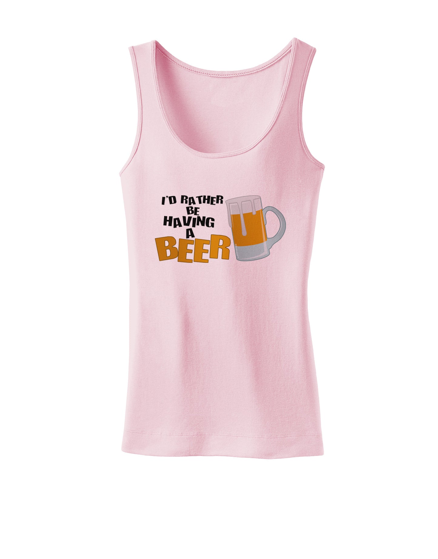 I'd Rather Be Having A Beer Womens Petite Tank Top-TooLoud-SoftPink-X-Small-Davson Sales