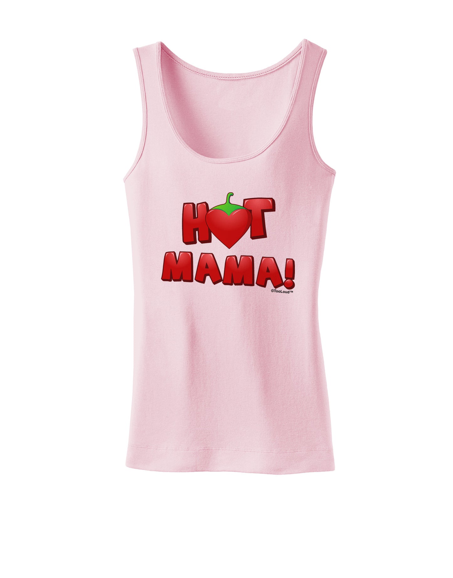 Hot Mama Chili Heart Womens Petite Tank Top-TooLoud-SoftPink-X-Small-Davson Sales