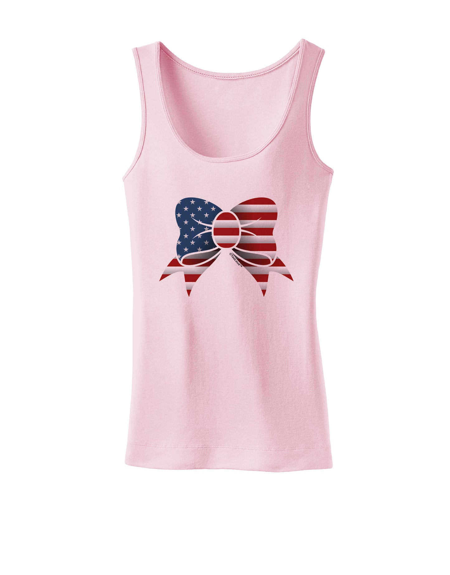 Patriotic Bow Womens Petite Tank Top-TooLoud-SoftPink-X-Small-Davson Sales