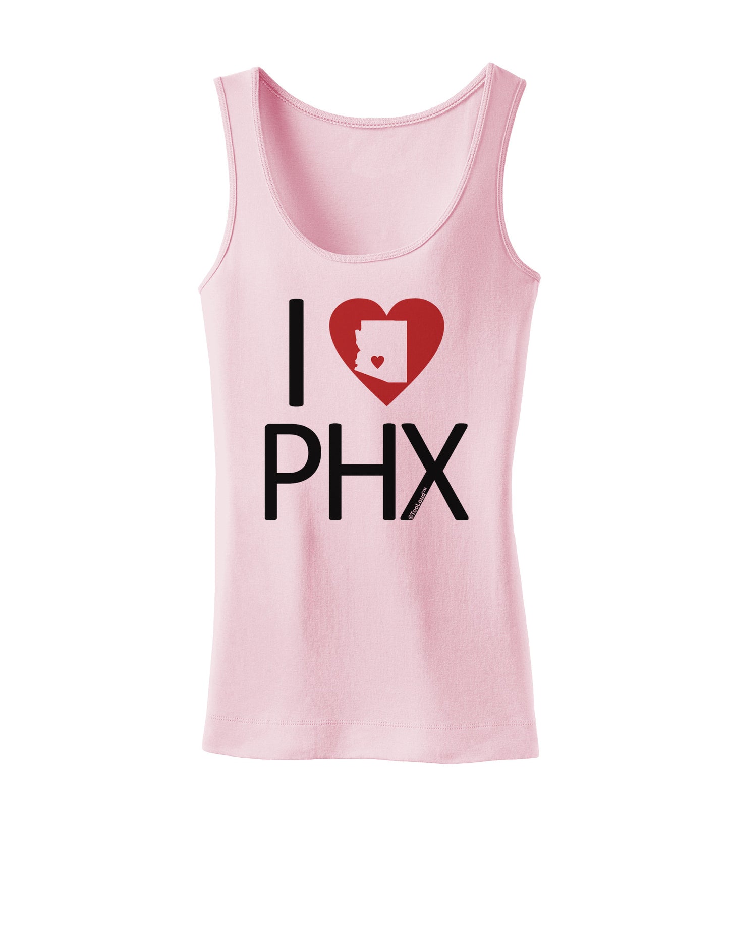 I Heart Phoenix Womens Petite Tank Top-TooLoud-SoftPink-X-Small-Davson Sales