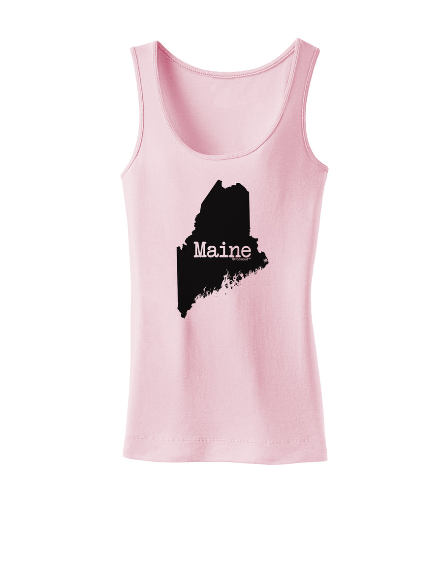 Maine - United States Shape Womens Tank Top by TooLoud-TooLoud-White-X-Small-Davson Sales