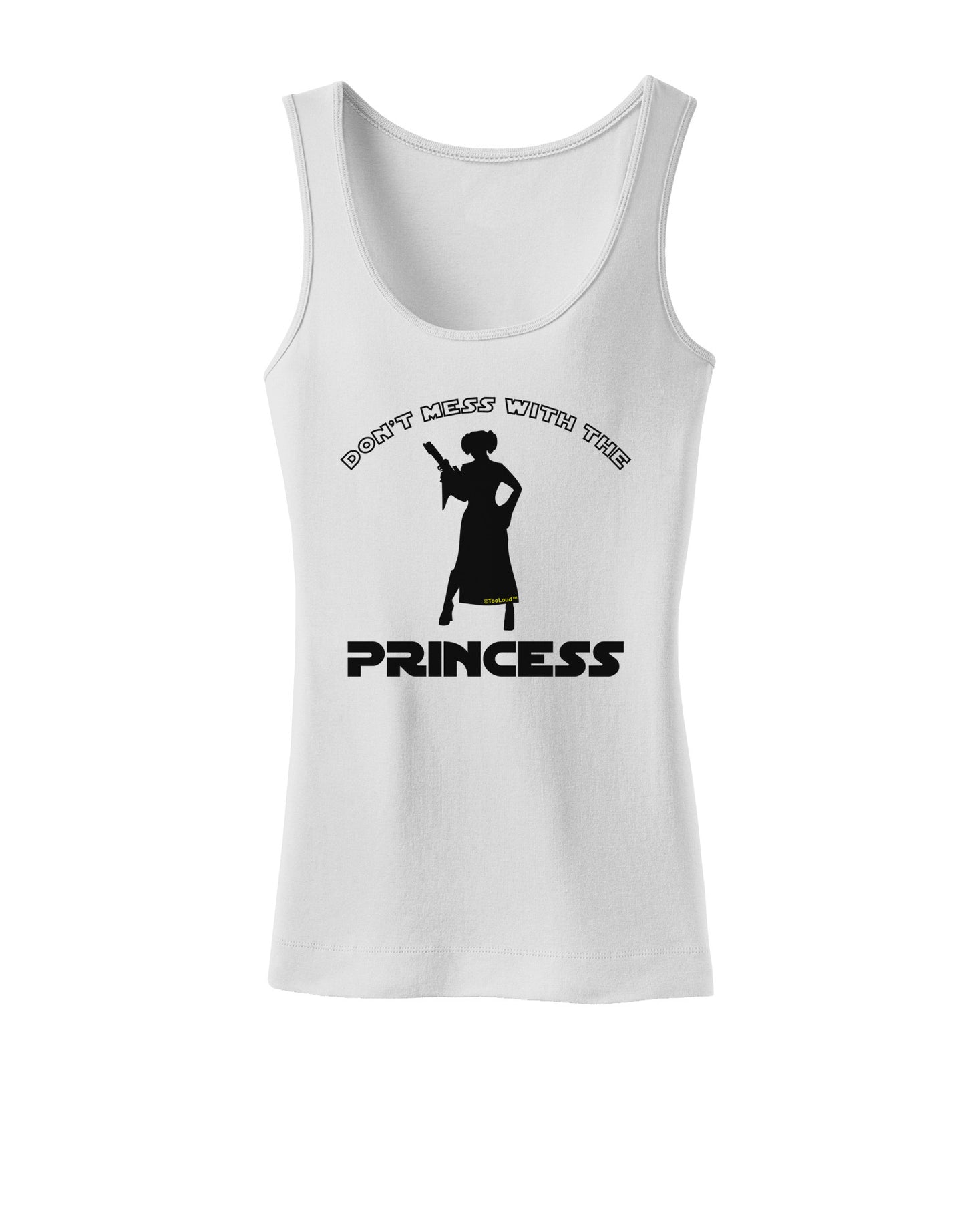 Don't Mess With The Princess Womens Petite Tank Top-TooLoud-White-X-Small-Davson Sales