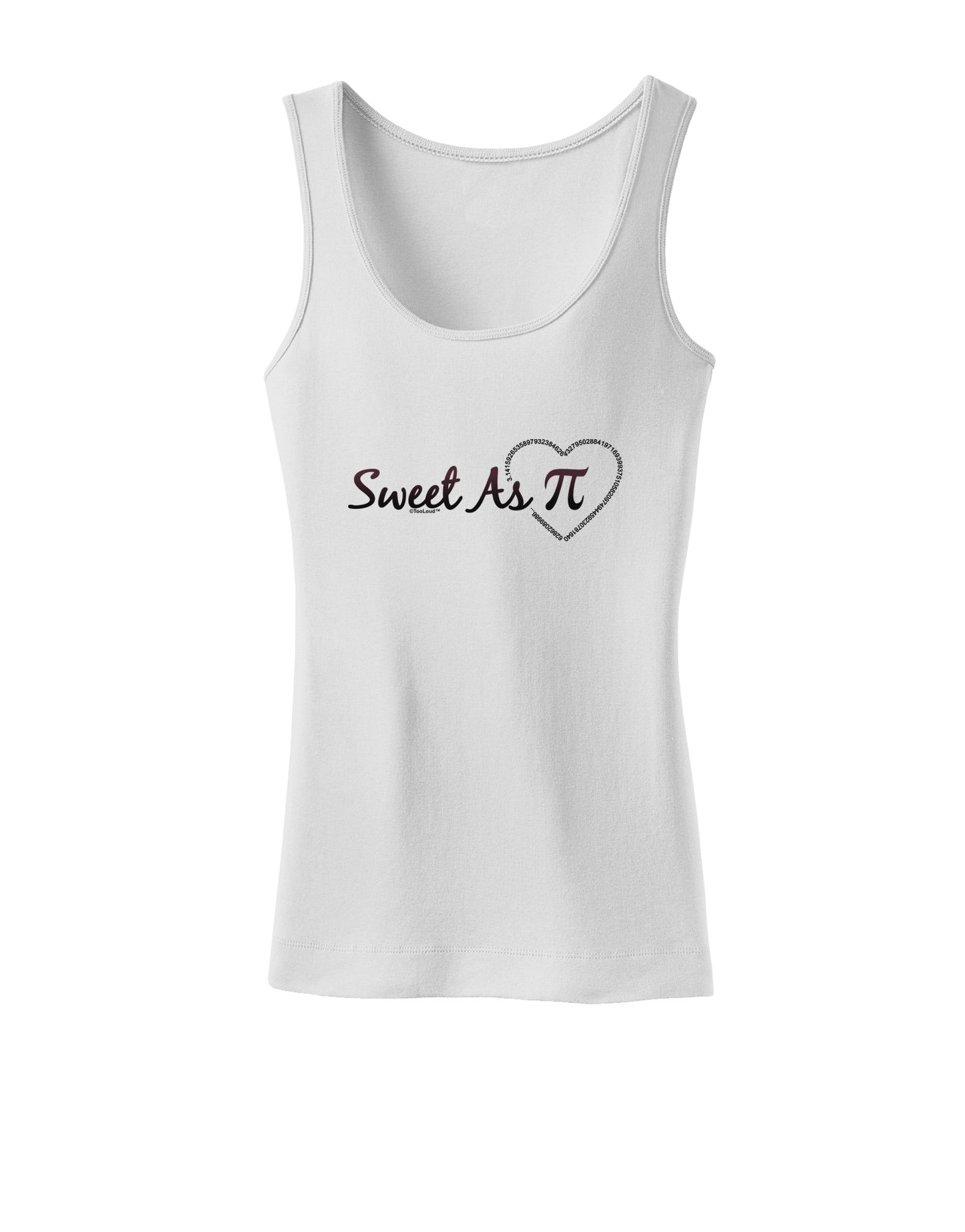 Sweet As Pi Womens Petite Tank Top-TooLoud-White-X-Small-Davson Sales