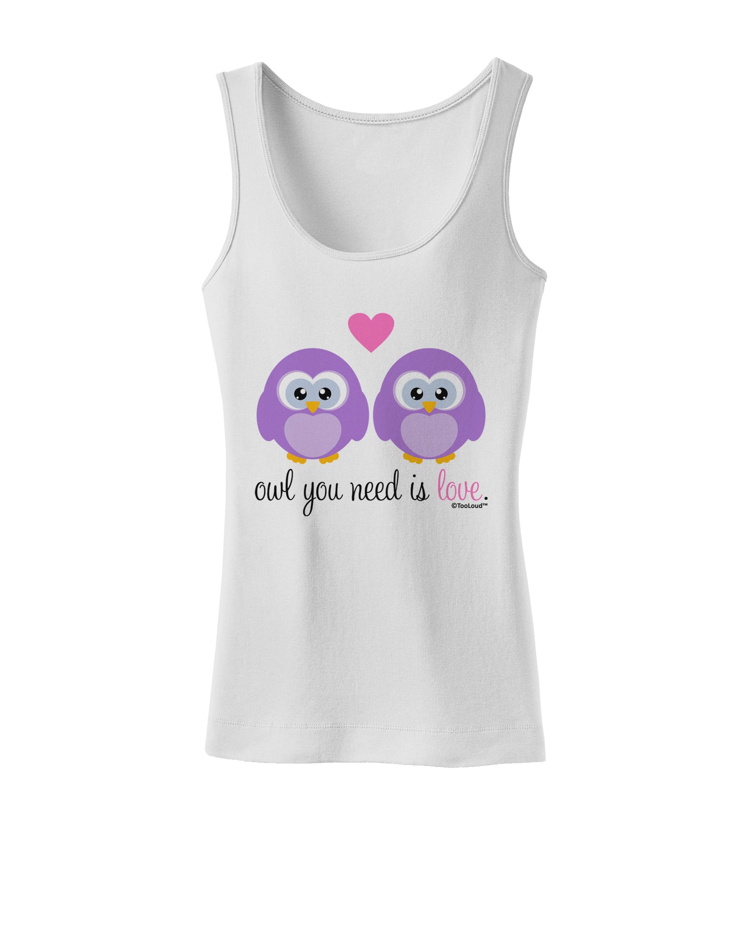 Owl You Need Is Love - Purple Owls Womens Tank Top by TooLoud-Womens Tank Tops-TooLoud-White-X-Small-Davson Sales