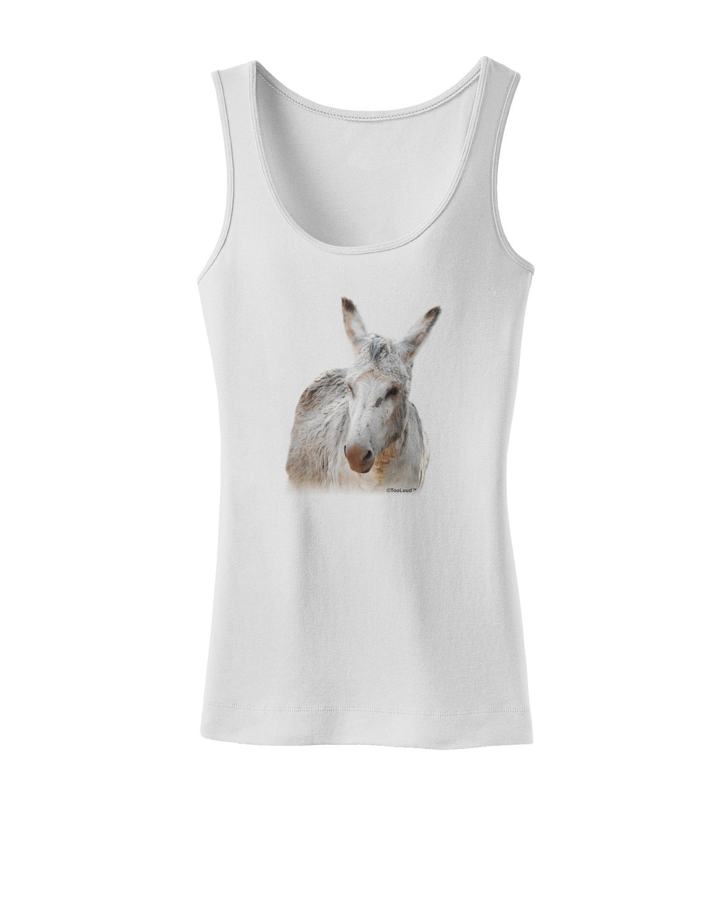 Burro Cutout Womens Petite Tank Top-TooLoud-White-XXXX-Large-Davson Sales