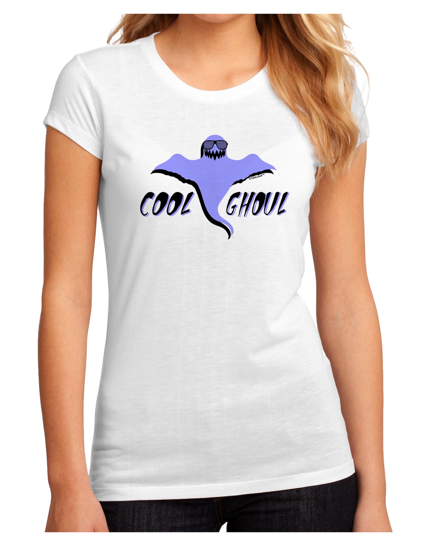 Cool Ghoul Juniors Sublimate Tee-TooLoud-White-Small-Davson Sales