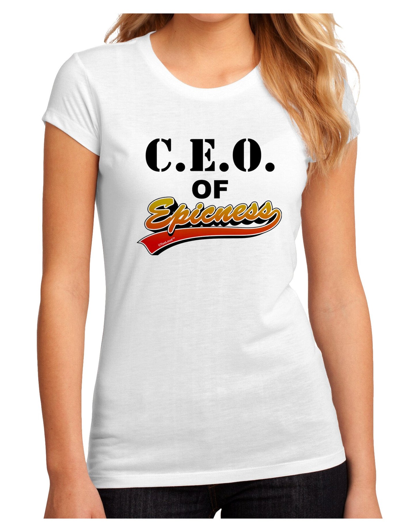 CEO Of Epicness Juniors Petite Sublimate Tee-Womens T-Shirt-TooLoud-White-2XL-Davson Sales