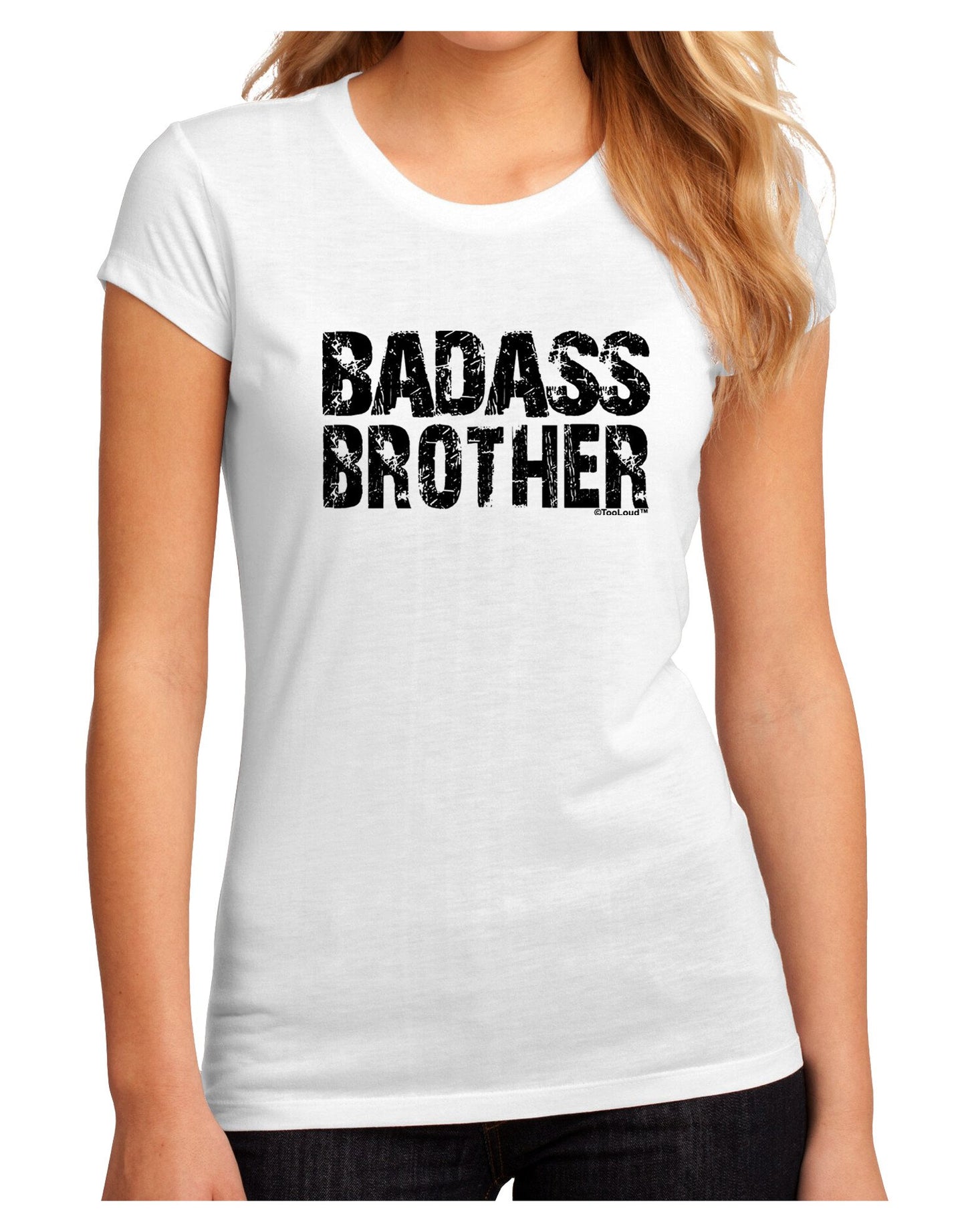 Badass Brother Juniors Sublimate Tee-TooLoud-White-2XL-Davson Sales