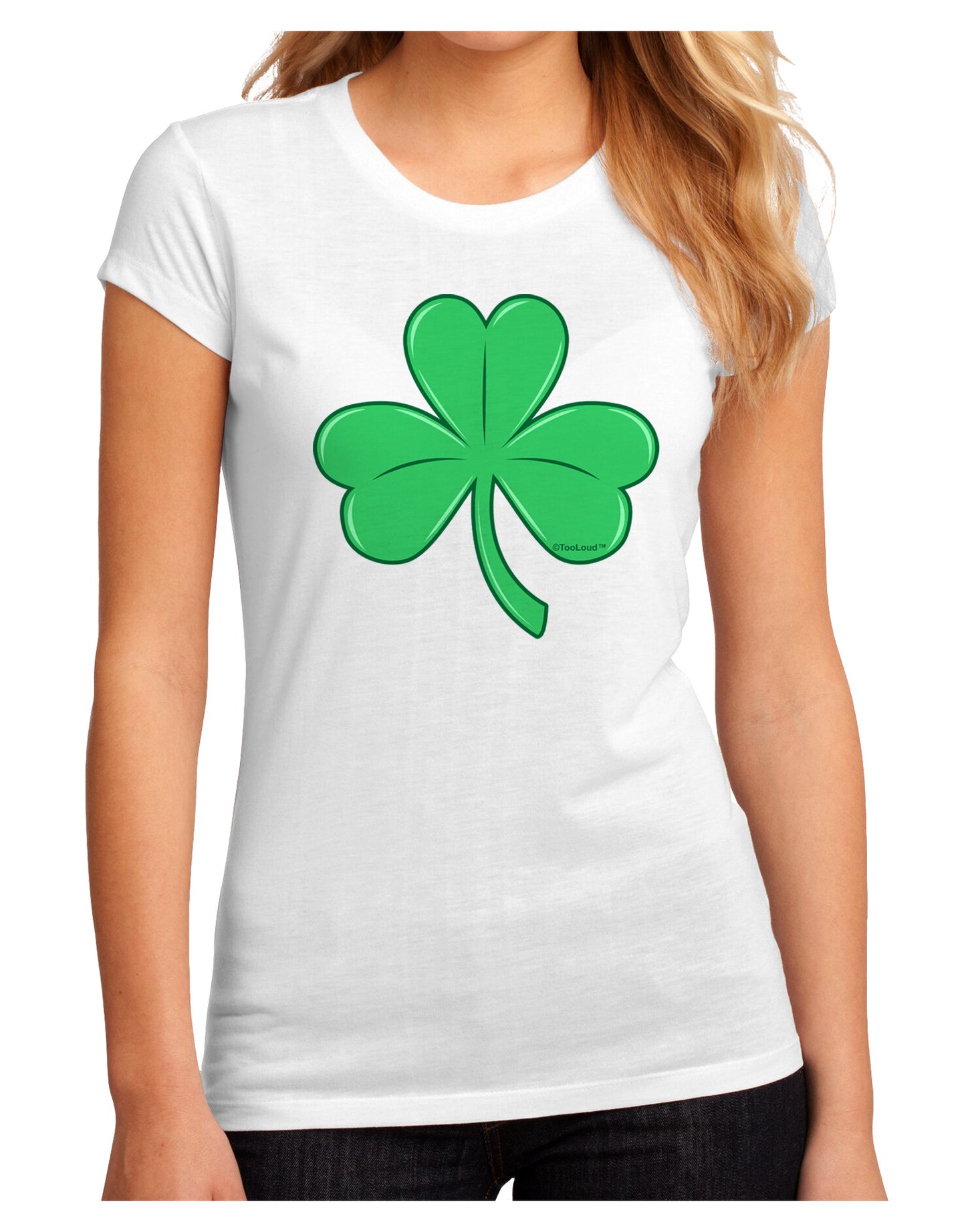 Shamrock Vector Design Juniors Sublimate Tee by TooLoud-Womens T-Shirt-TooLoud-White-Small-Davson Sales