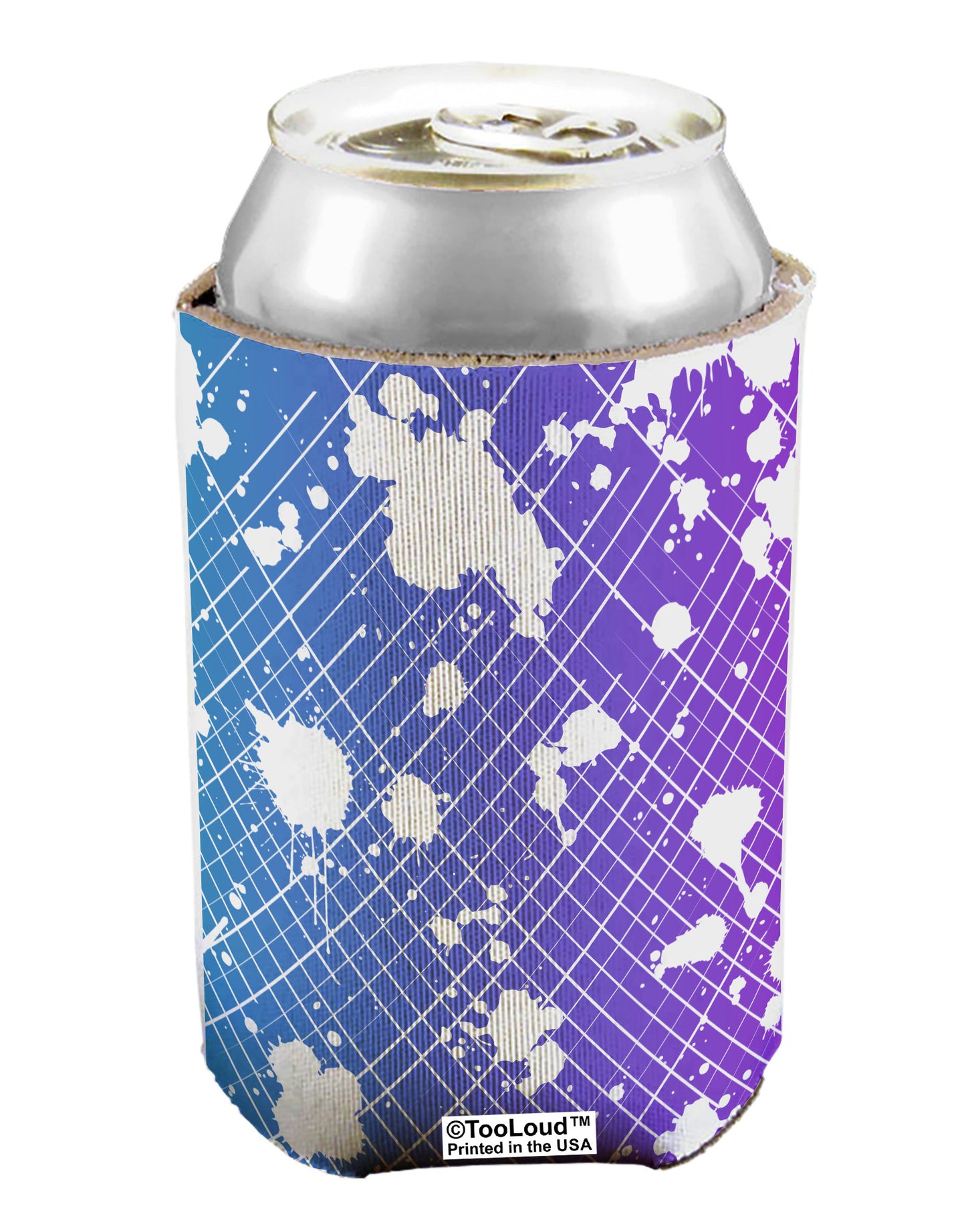 Splatter AOP - Blue Purple Can / Bottle Insulator Coolers All Over Print-Can Coolie-TooLoud-1-Davson Sales