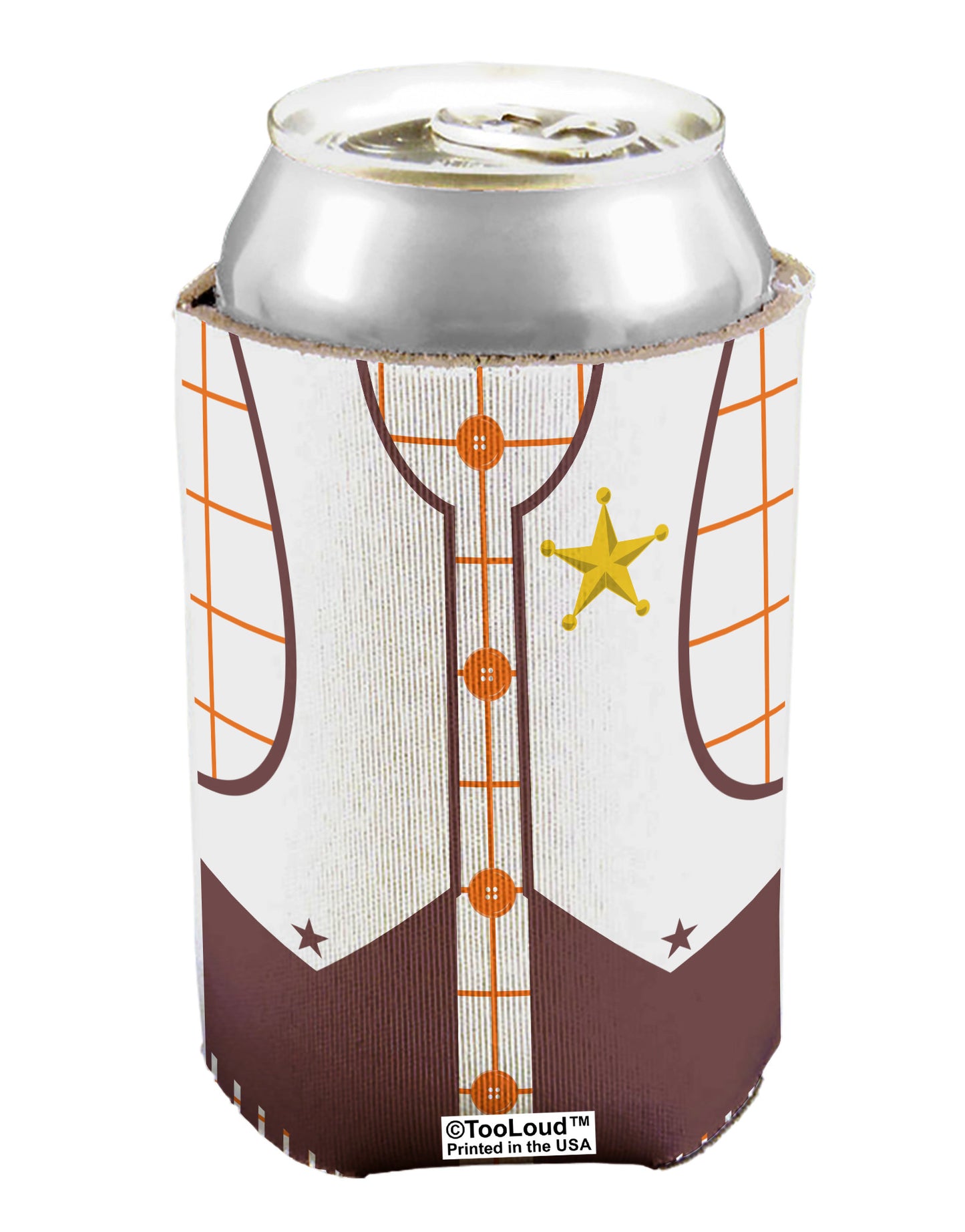 Cowboy White AOP Can / Bottle Insulator Coolers All Over Print-Can Coolie-TooLoud-1-Davson Sales