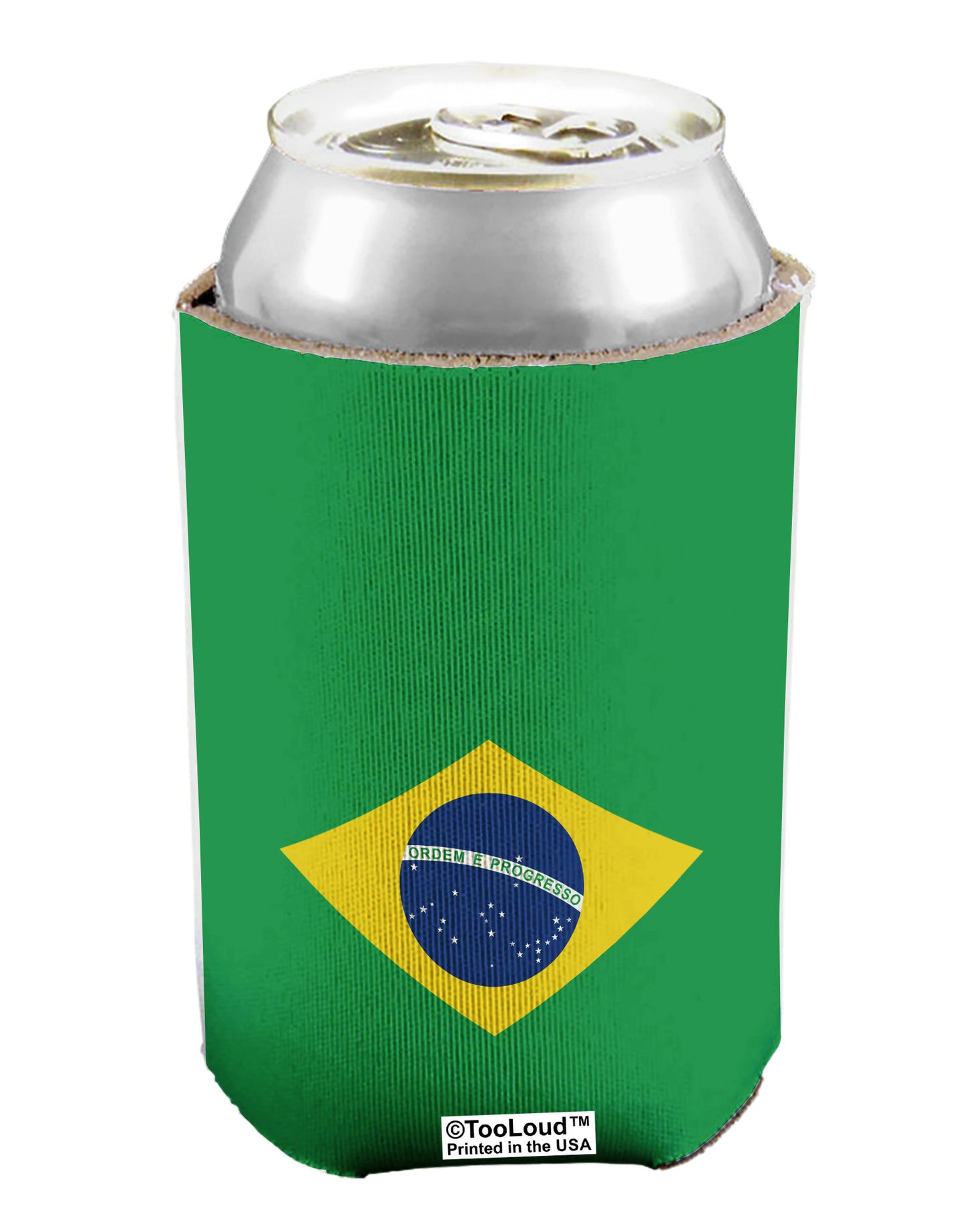 Brazil Flag AOP Can / Bottle Insulator Coolers All Over Print-Can Coolie-TooLoud-1-Davson Sales