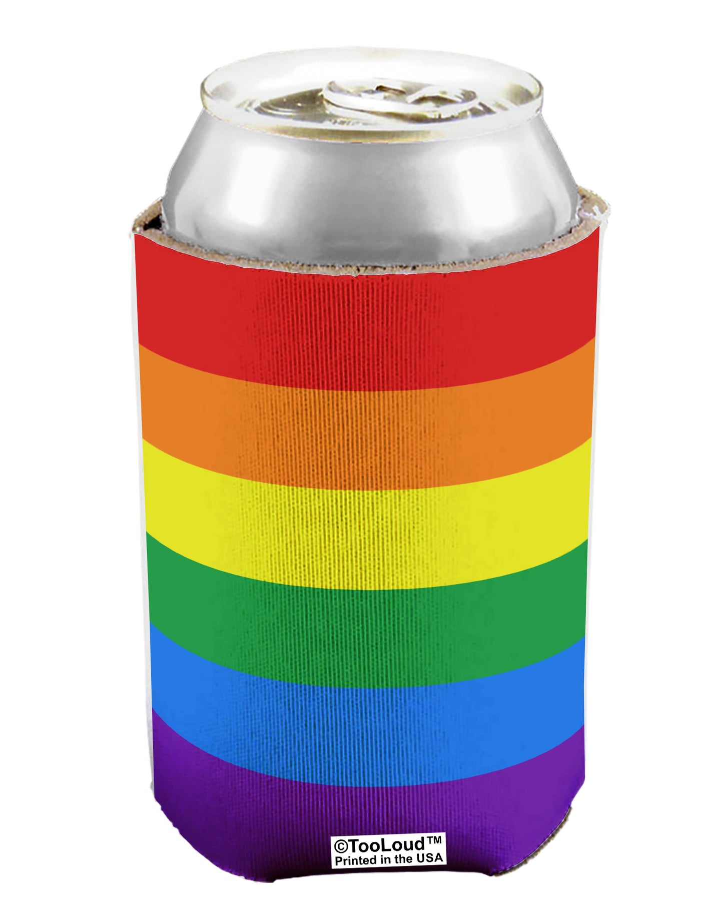 Rainbow Horizontal Gay Pride Flag Can / Bottle Insulator Coolers All Over Print by TooLoud-Can Coolie-TooLoud-1-Davson Sales