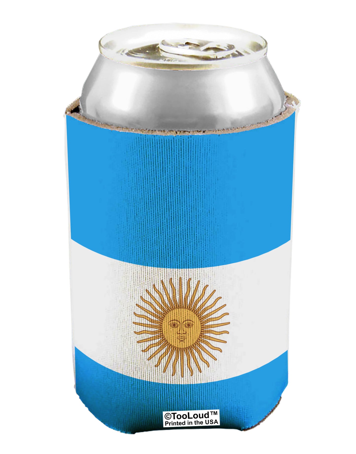 Argentina Flag AOP Can / Bottle Insulator Coolers All Over Print-Can Coolie-TooLoud-1-Davson Sales