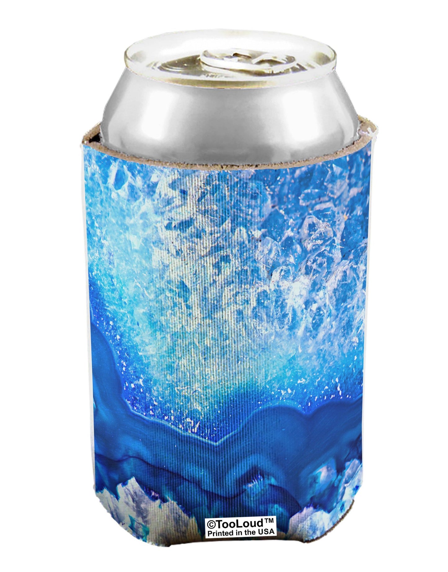Blue Agate Geode Print Can / Bottle Insulator Coolers All Over Print-Can Coolie-TooLoud-12-Davson Sales