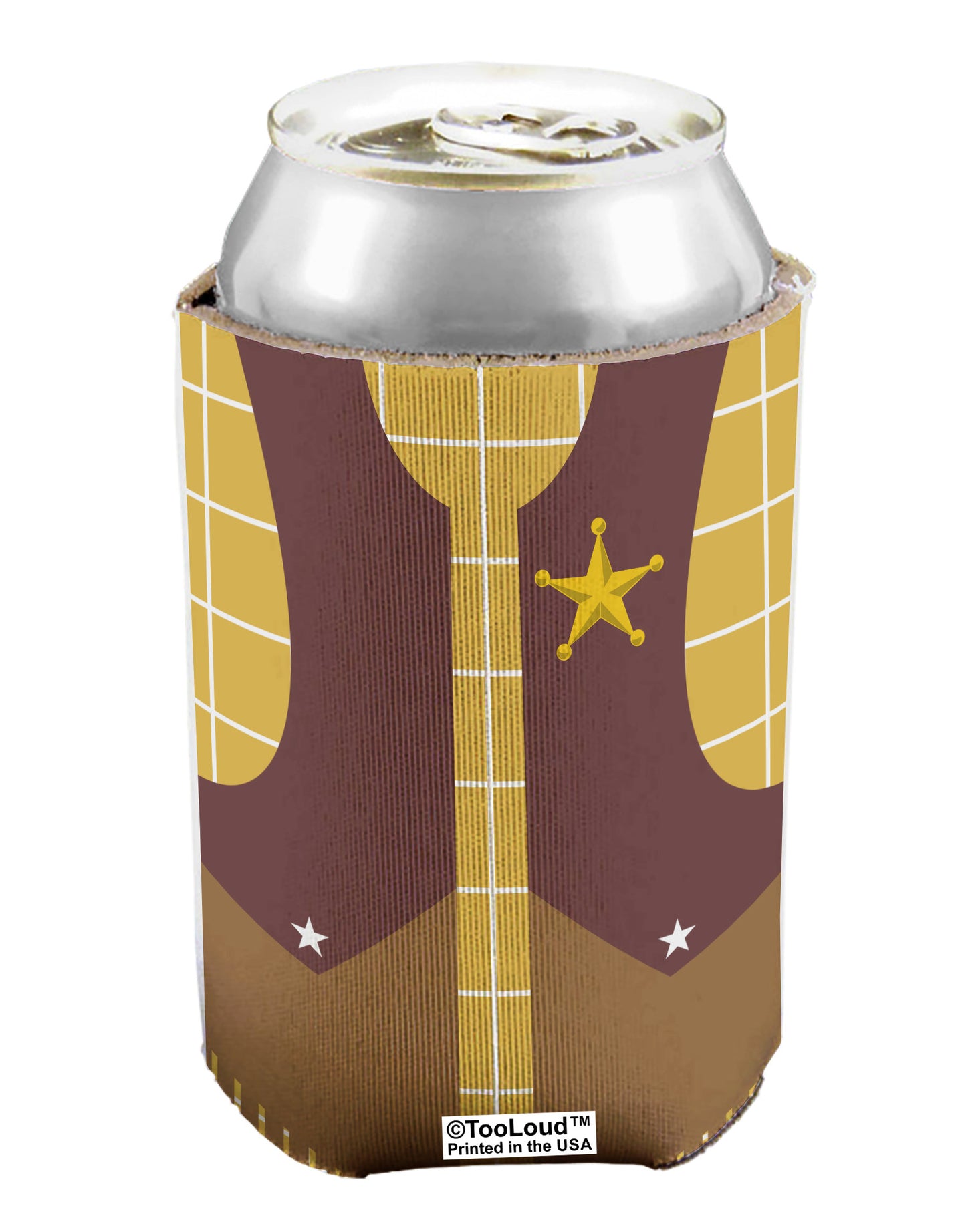 Cowboy Yellow AOP Can / Bottle Insulator Coolers All Over Print-Can Coolie-TooLoud-1-Davson Sales