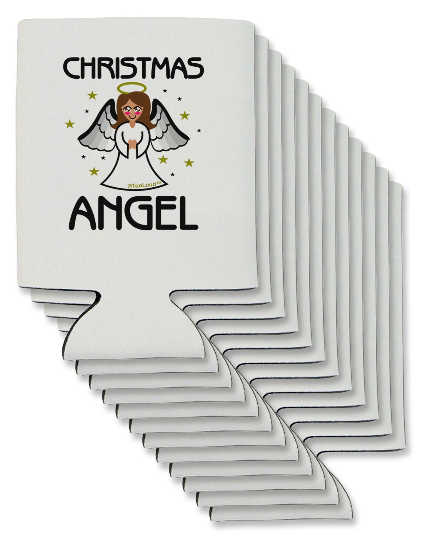 Christmas Angel Can / Bottle Insulator Coolers-Can Coolie-TooLoud-12-Davson Sales