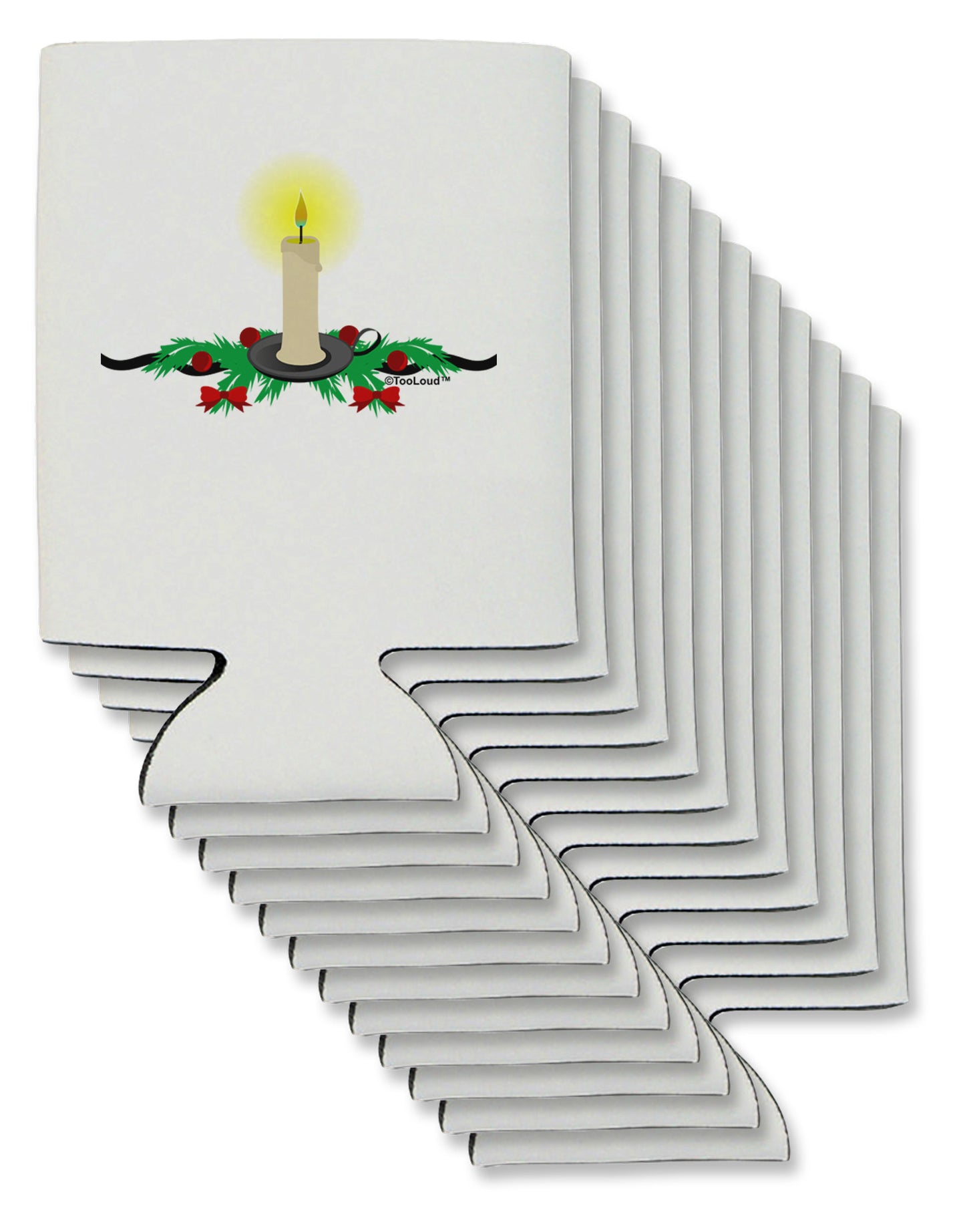 Chirstmas Candle Can / Bottle Insulator Coolers-Can Coolie-TooLoud-12-Davson Sales