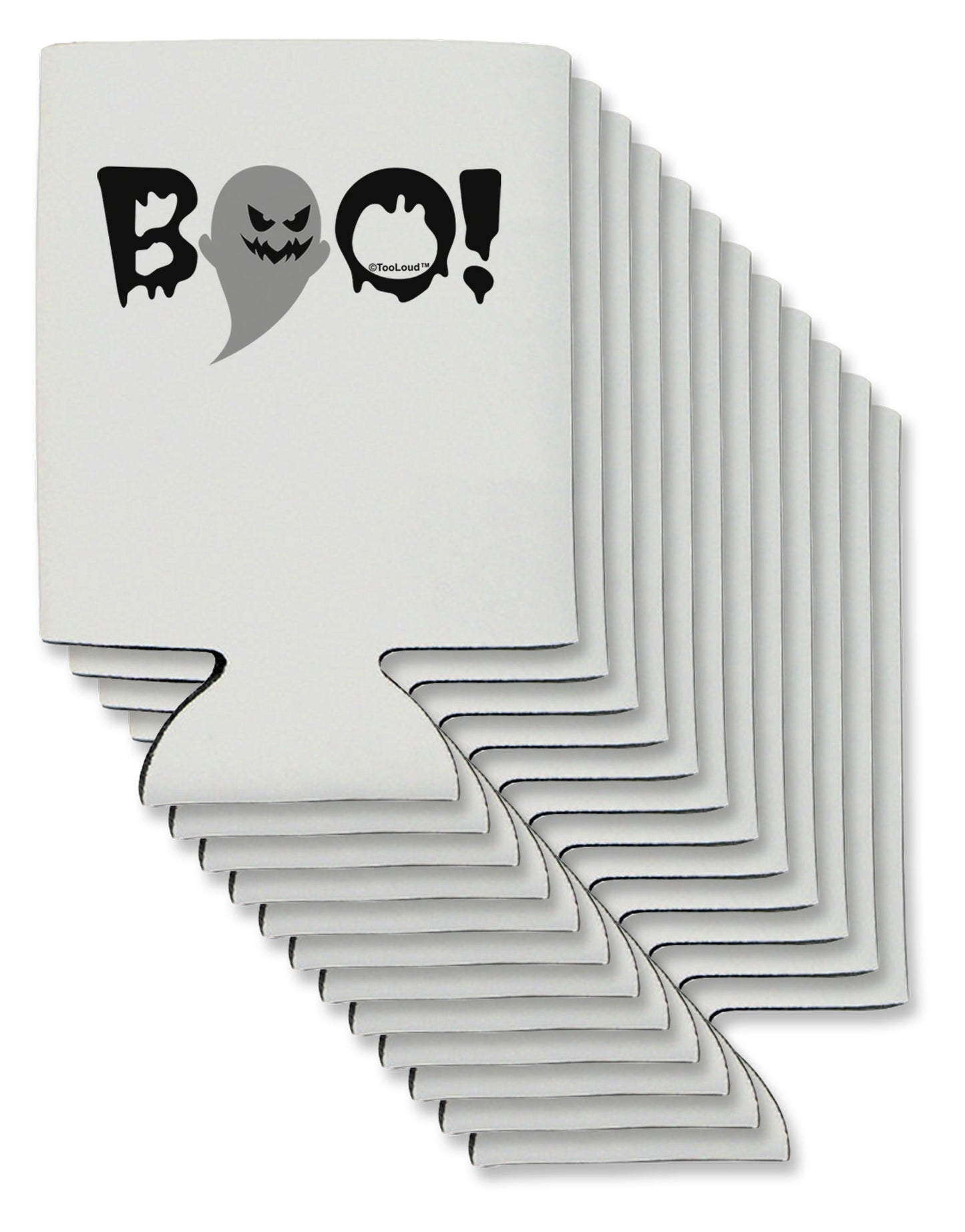 Scary Boo Text Can / Bottle Insulator Coolers-Can Coolie-TooLoud-12-Davson Sales