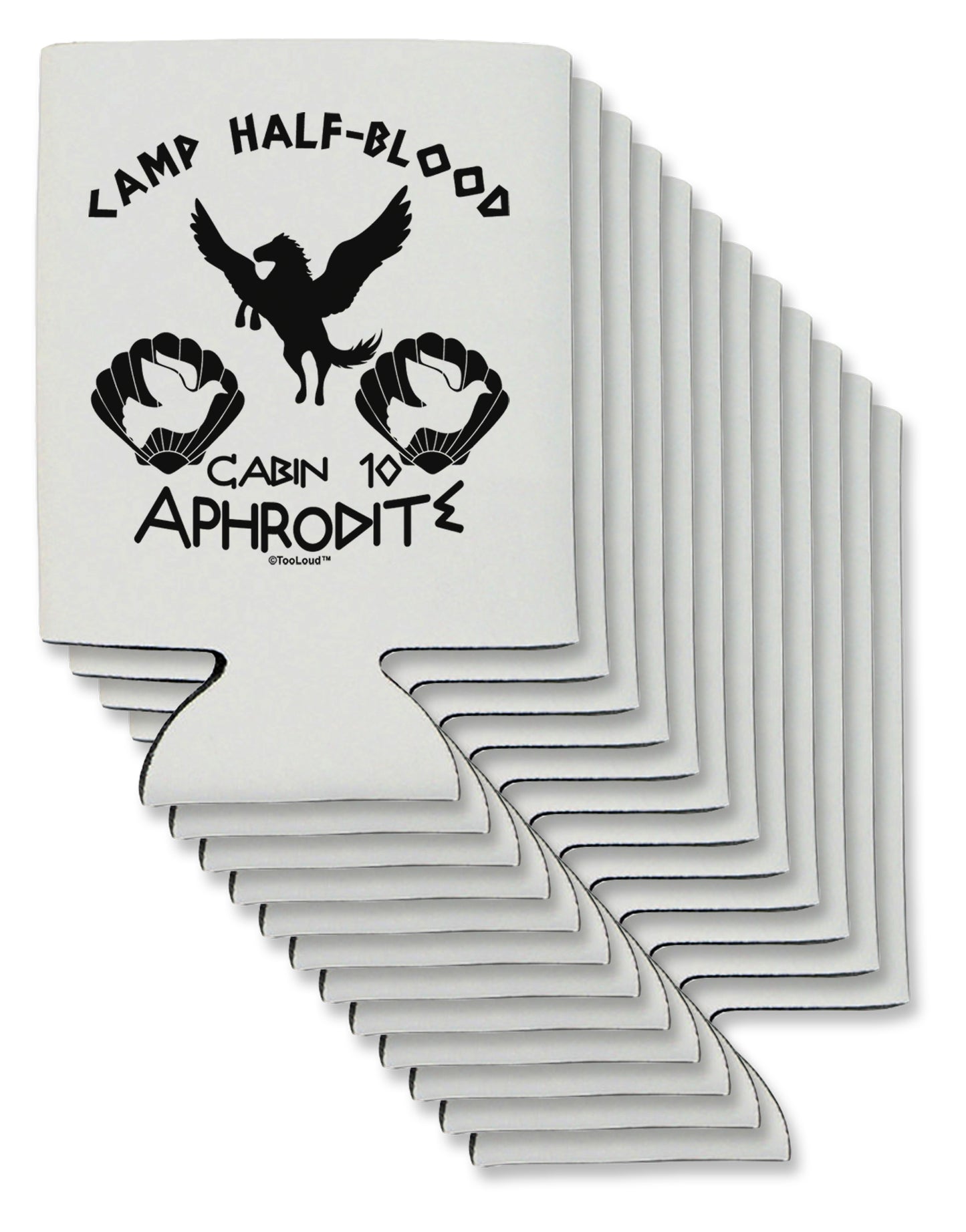 Cabin 10 Aphrodite Camp Half Blood Can / Bottle Insulator Coolers-Can Coolie-TooLoud-12 Pieces-Davson Sales