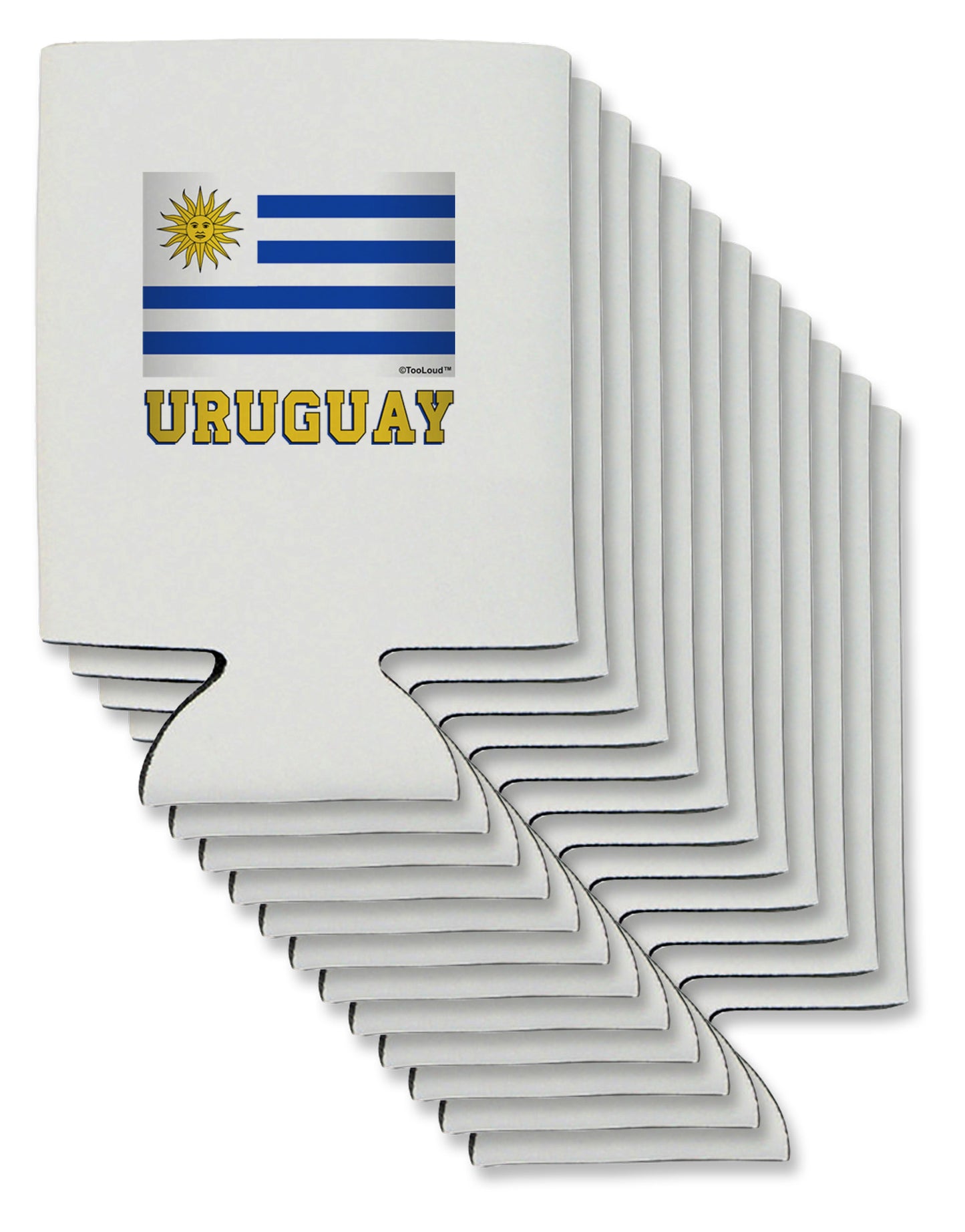 Uruguay Flag Can / Bottle Insulator Coolers-Can Coolie-TooLoud-12-Davson Sales