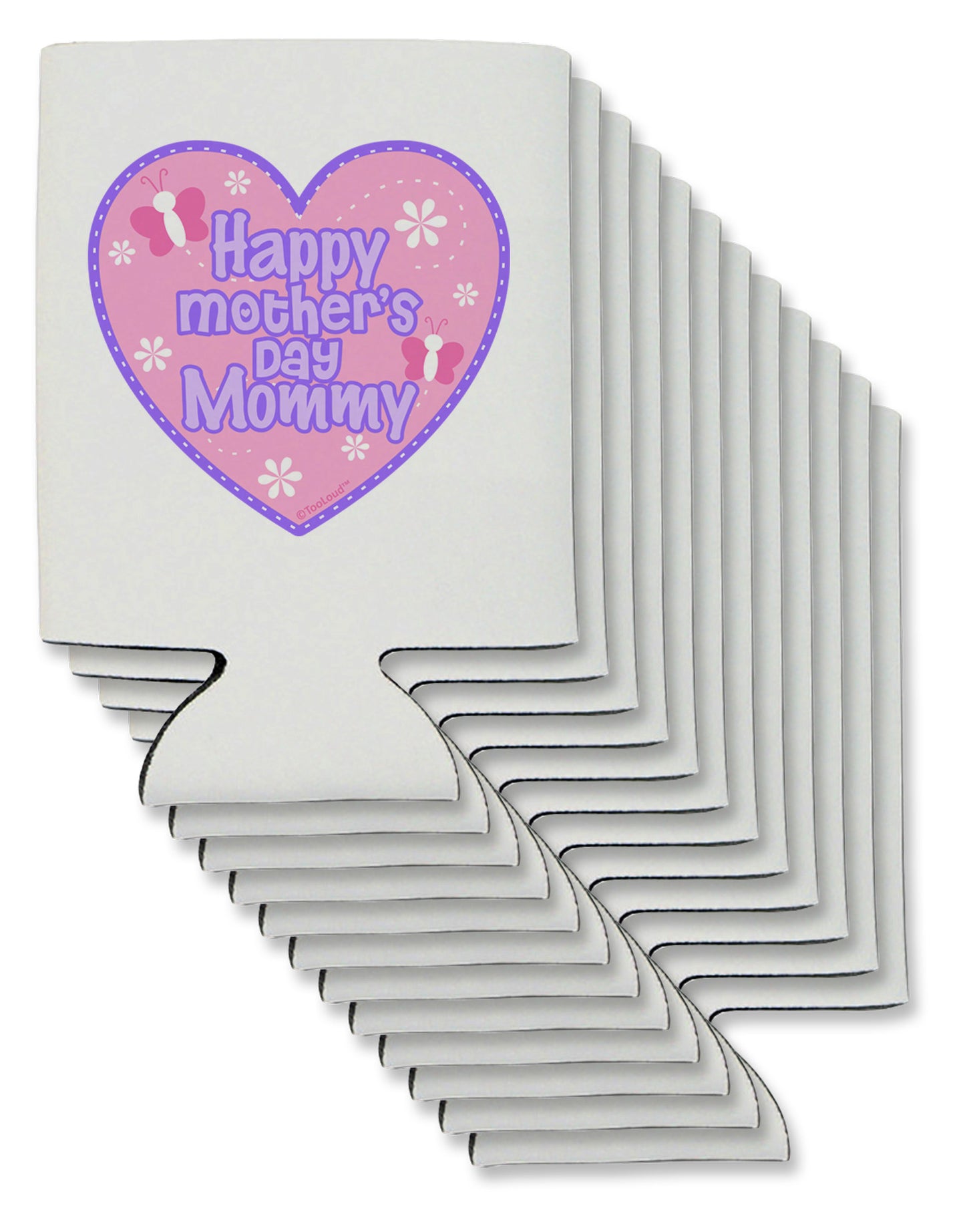 Happy Mother's Day Mommy - Pink Can / Bottle Insulator Coolers by TooLoud-Can Coolie-TooLoud-12-Davson Sales