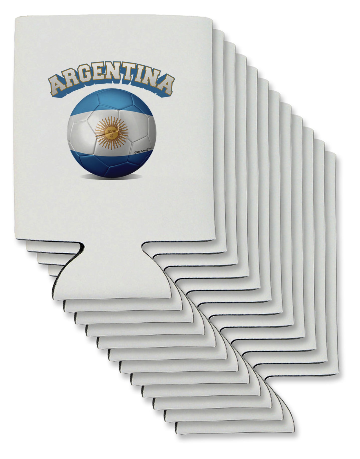 Soccer Ball Flag - Argentina Can / Bottle Insulator Coolers-Can Coolie-TooLoud-12-Davson Sales