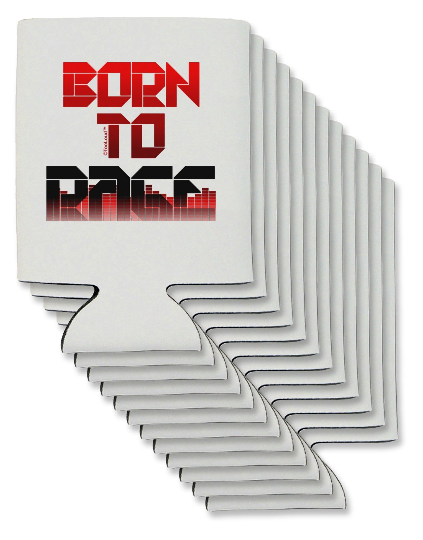 Born To Rage Red Can / Bottle Insulator Coolers-Can Coolie-TooLoud-12-Davson Sales
