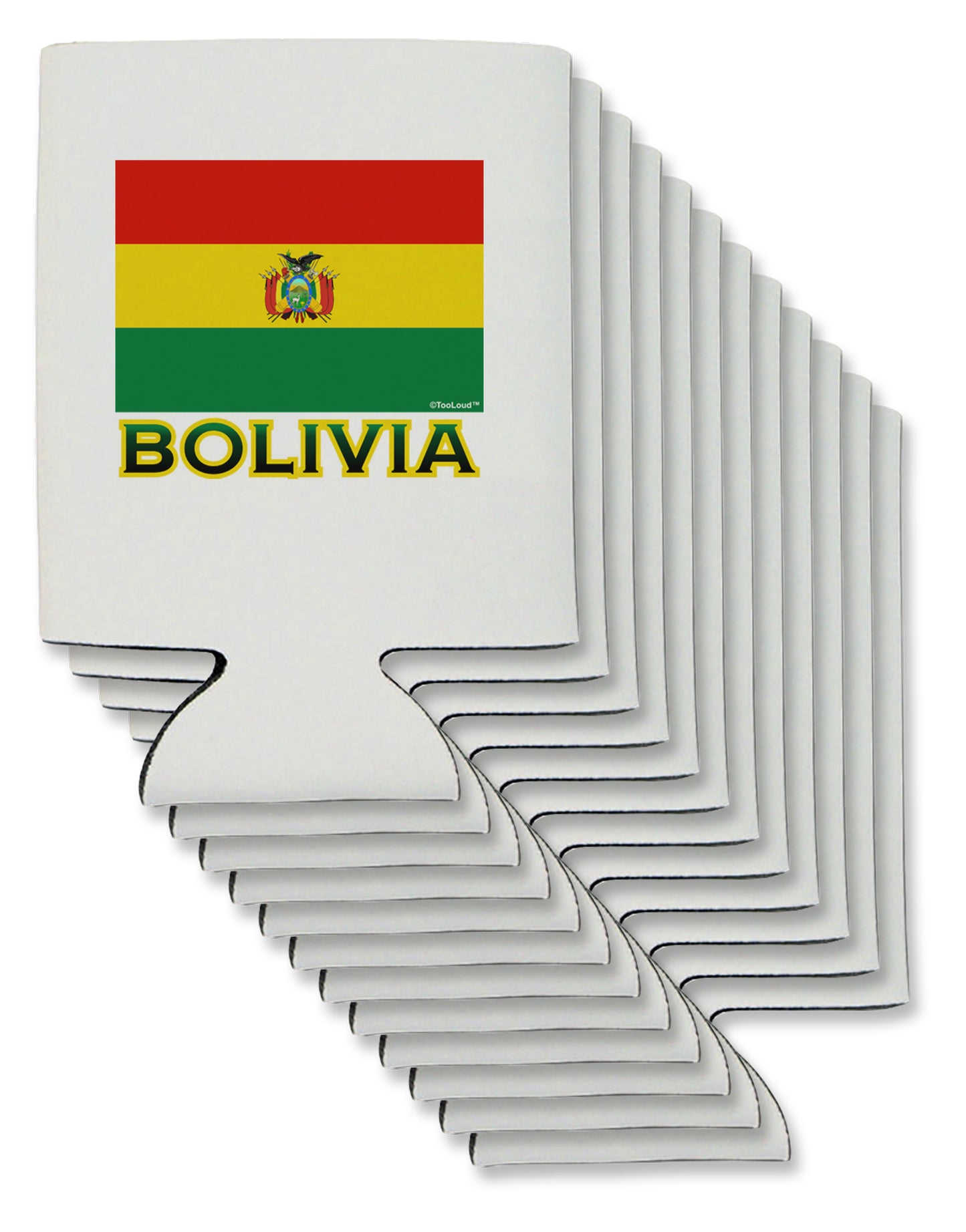 Bolivia Flag Can / Bottle Insulator Coolers-Can Coolie-TooLoud-12-Davson Sales