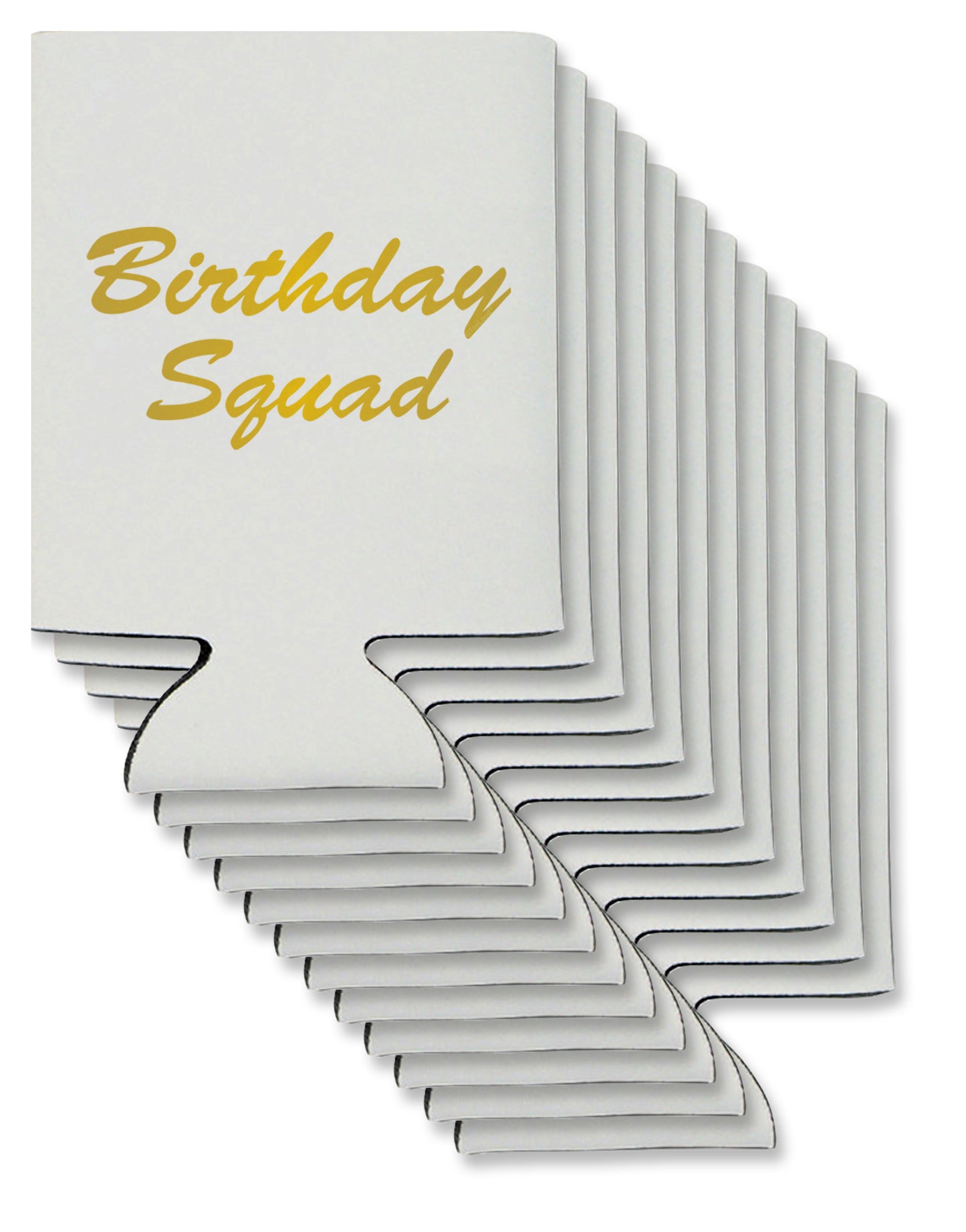 Birthday Squad Text Can / Bottle Insulator Coolers by TooLoud-Can Coolie-TooLoud-12-Davson Sales