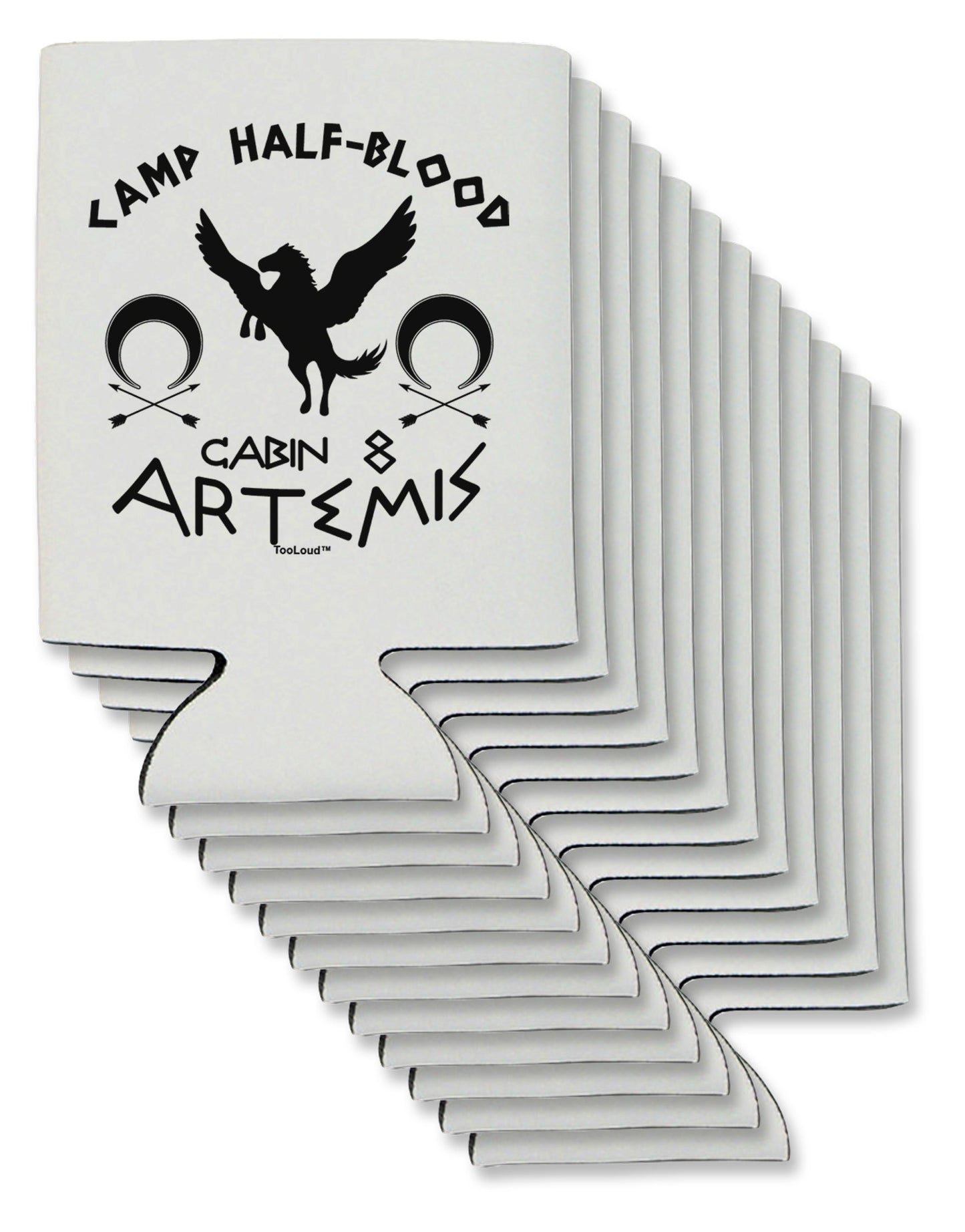 Camp Half Blood Cabin 8 Artemis Can / Bottle Insulator Coolers by TooLoud-Can Coolie-TooLoud-12-Davson Sales
