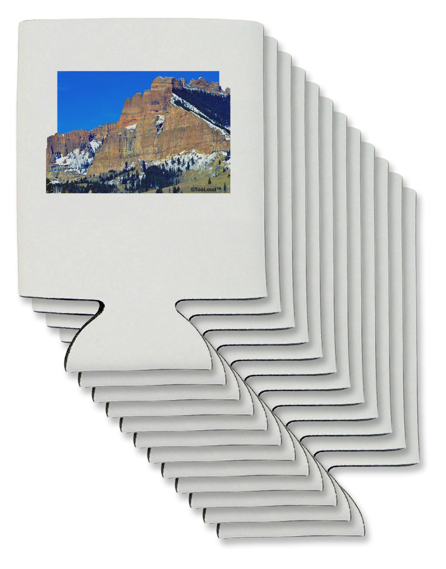 Colorado Snowy Mountains Cutout Can / Bottle Insulator Coolers-Can Coolie-TooLoud-12-Davson Sales