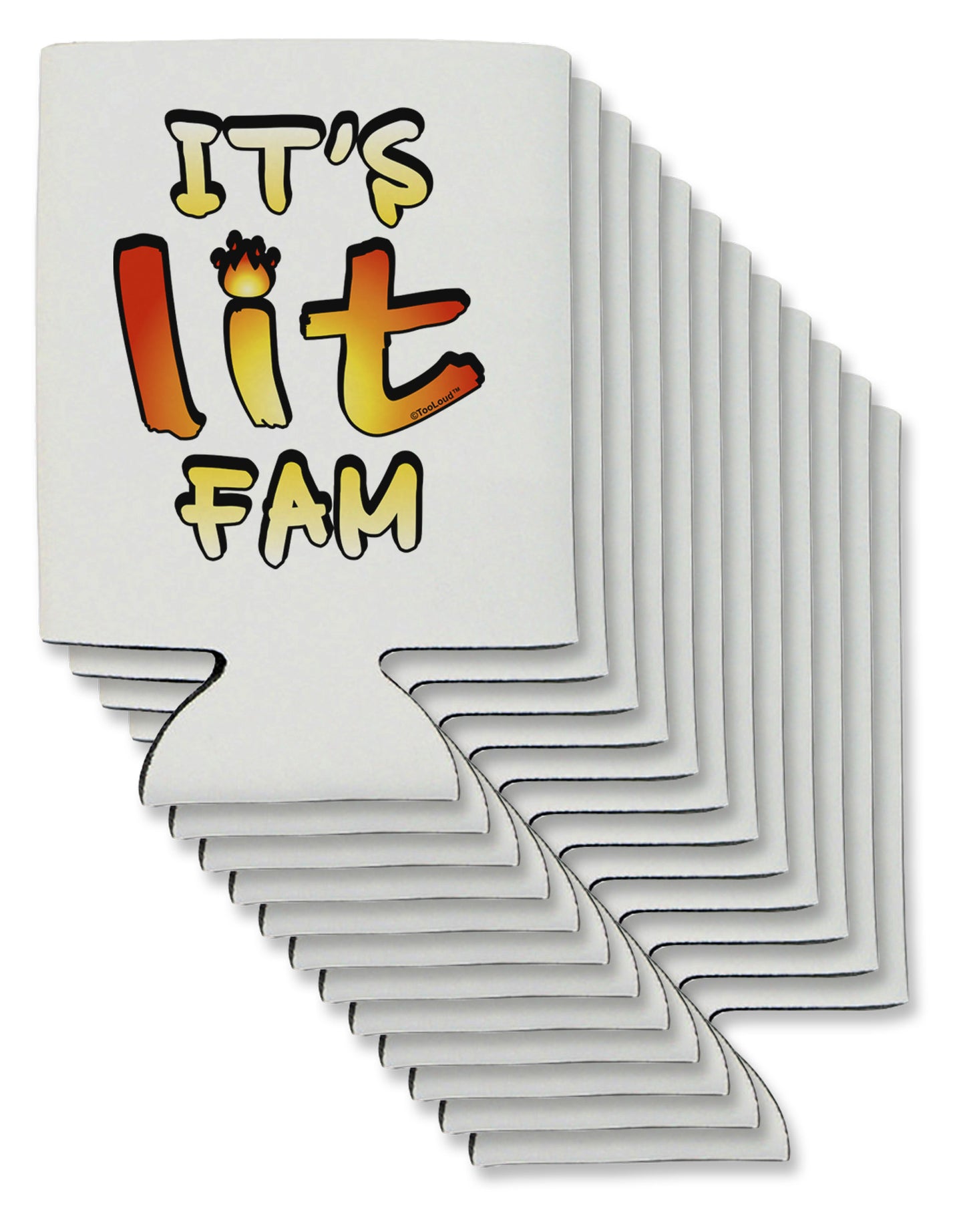 It's Lit Fam Can / Bottle Insulator Coolers-Can Coolie-TooLoud-12-Davson Sales