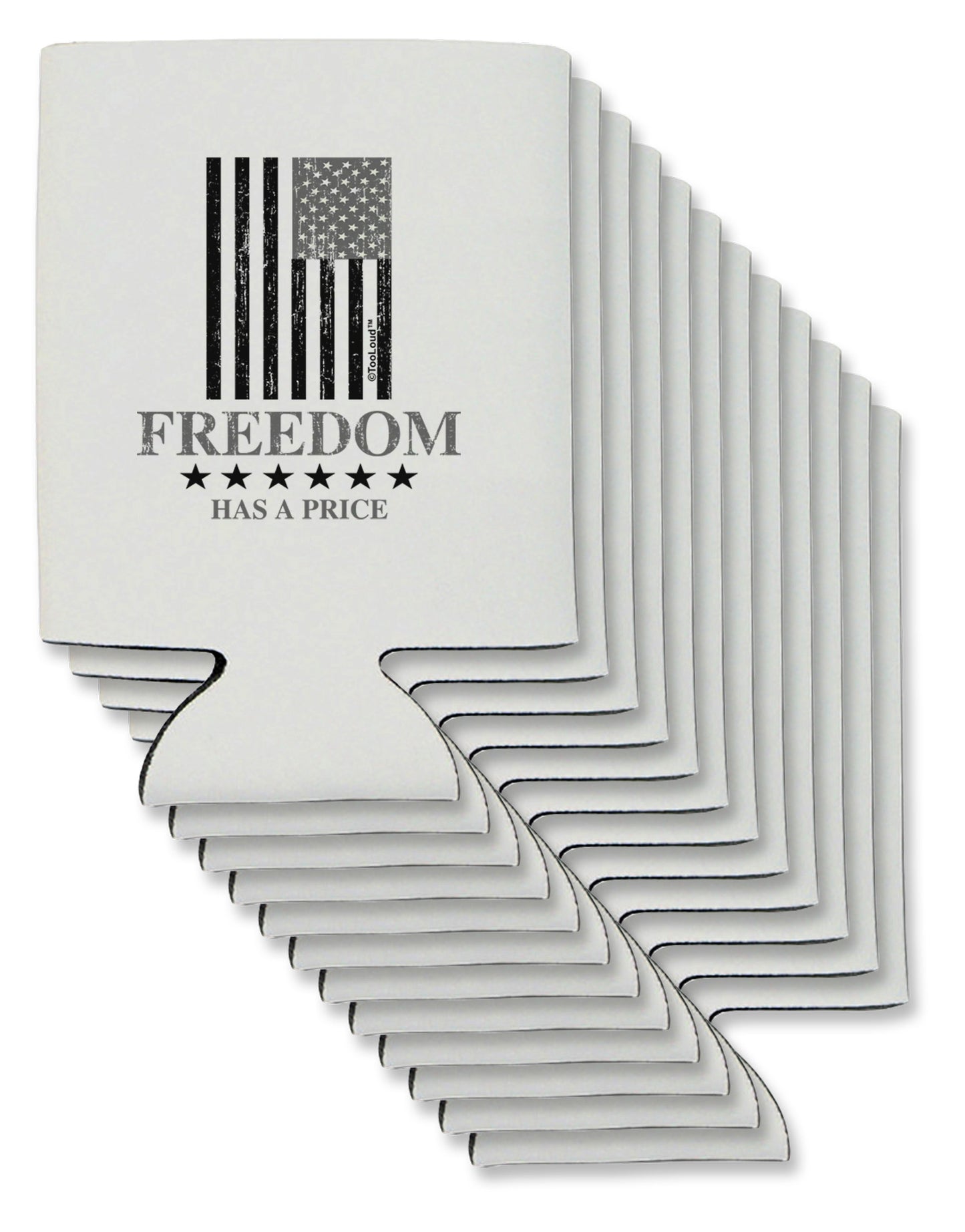 Freedom Flag BnW Can / Bottle Insulator Coolers-Can Coolie-TooLoud-12-Davson Sales
