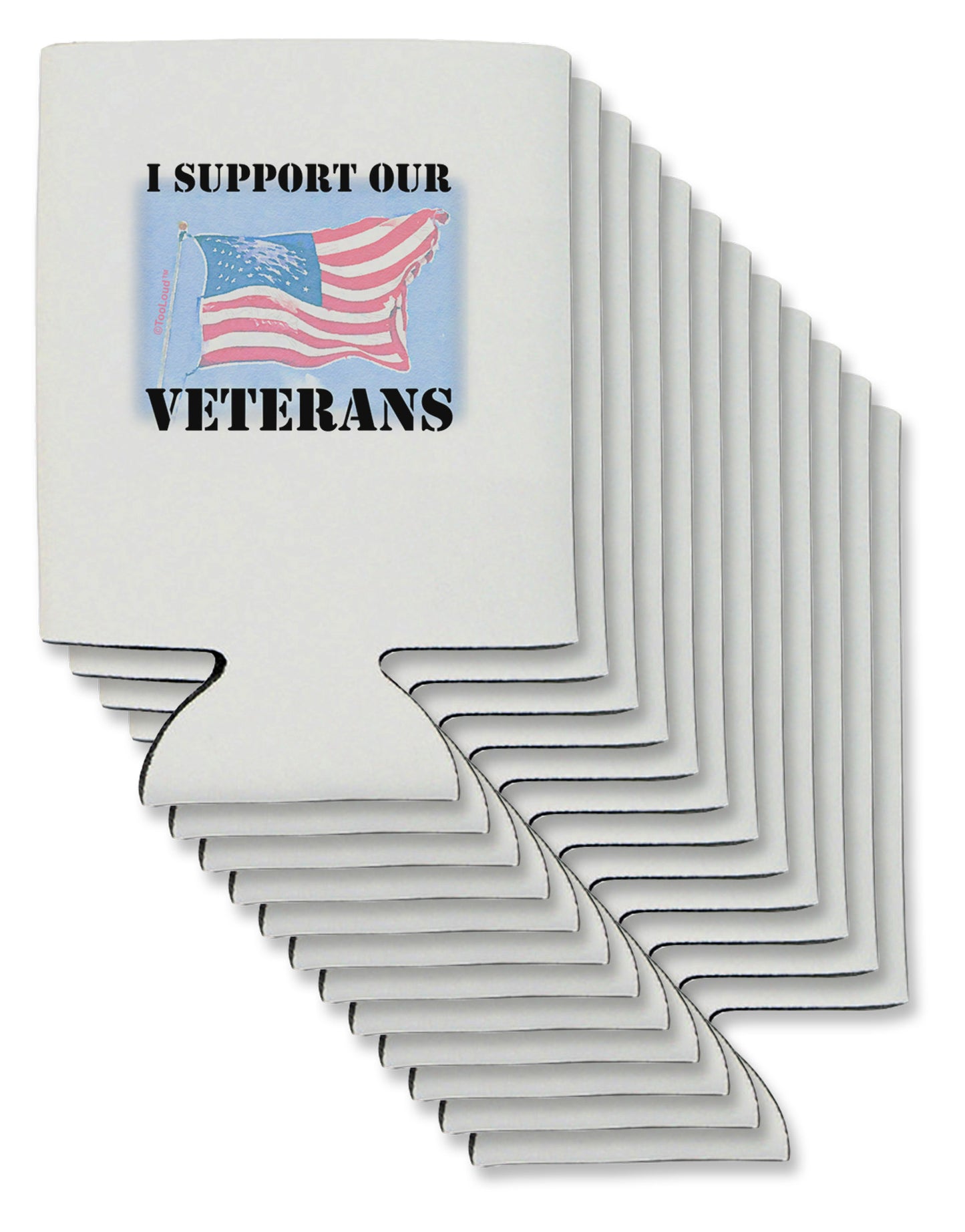 Support Our Veterans Can / Bottle Insulator Coolers-Can Coolie-TooLoud-12-Davson Sales