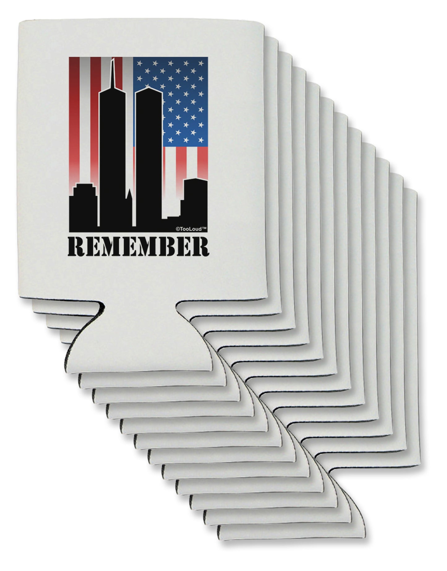 TooLoud Twin Towers Remember Can / Bottle Insulator Coolers-Can Coolie-TooLoud-12-Davson Sales
