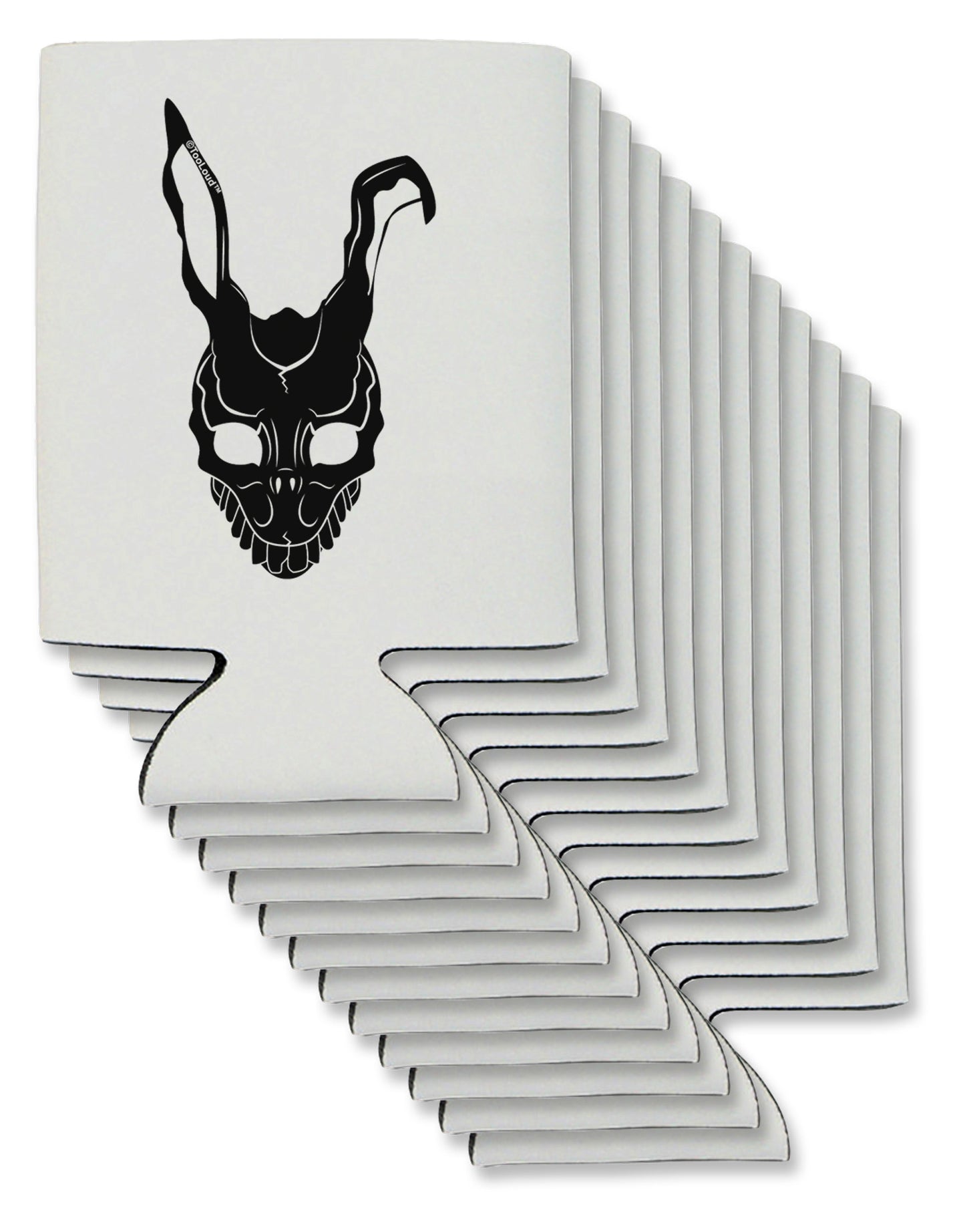 Scary Bunny Face Black Can / Bottle Insulator Coolers-Can Coolie-TooLoud-12 Pieces-Davson Sales