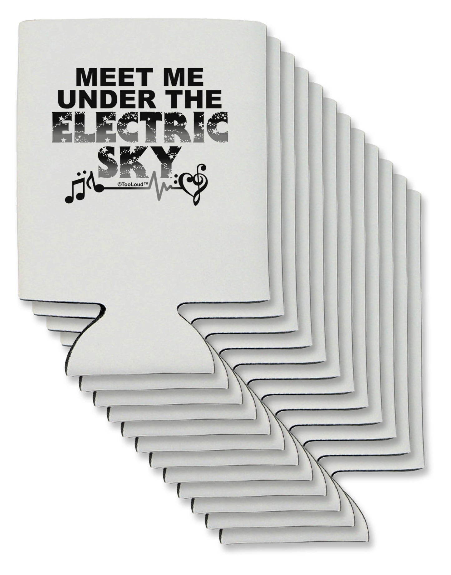 Electric Sky BnW Can / Bottle Insulator Coolers-Can Coolie-TooLoud-12-Davson Sales