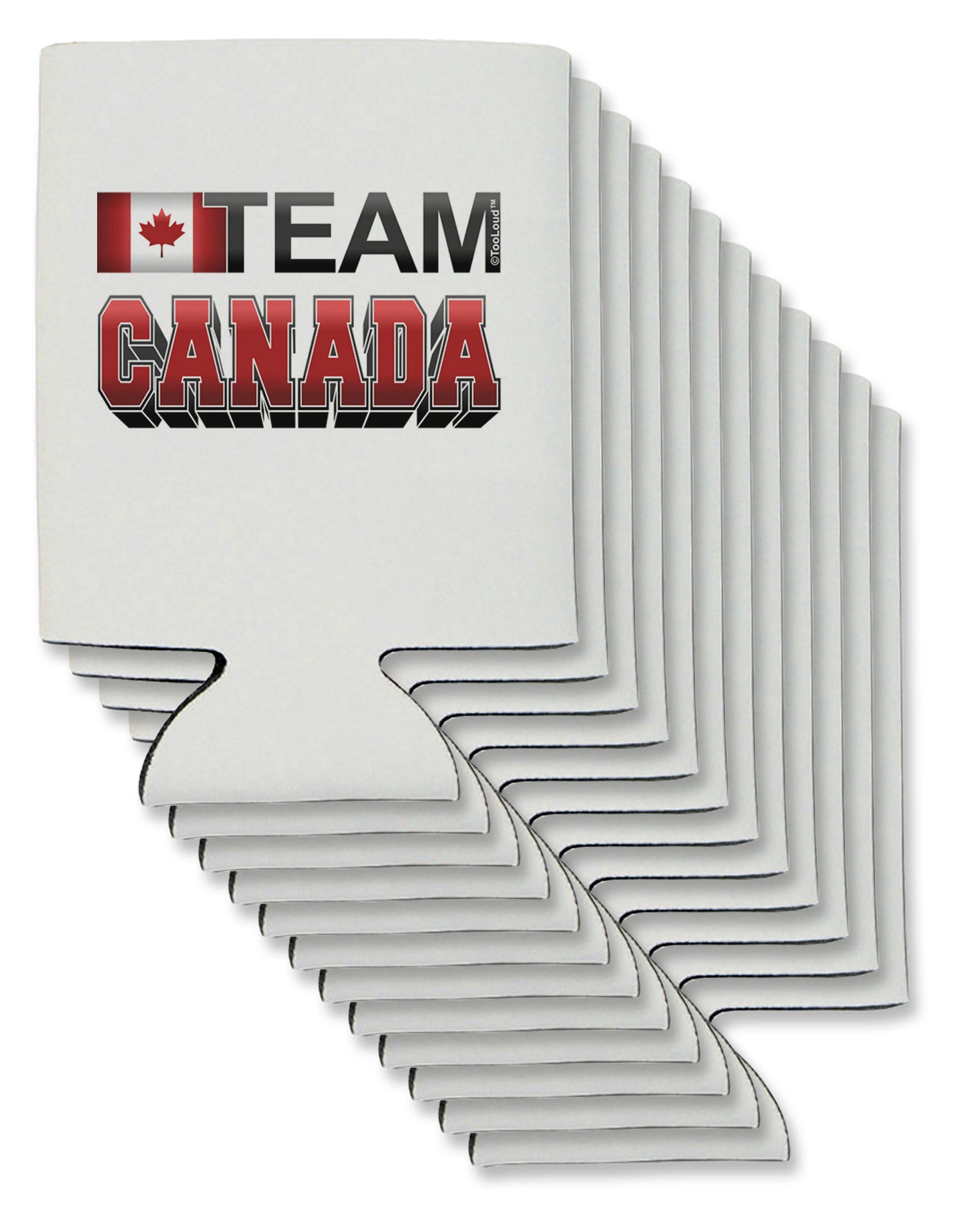 Sporty Team Canada Can / Bottle Insulator Coolers-Can Coolie-TooLoud-12-Davson Sales