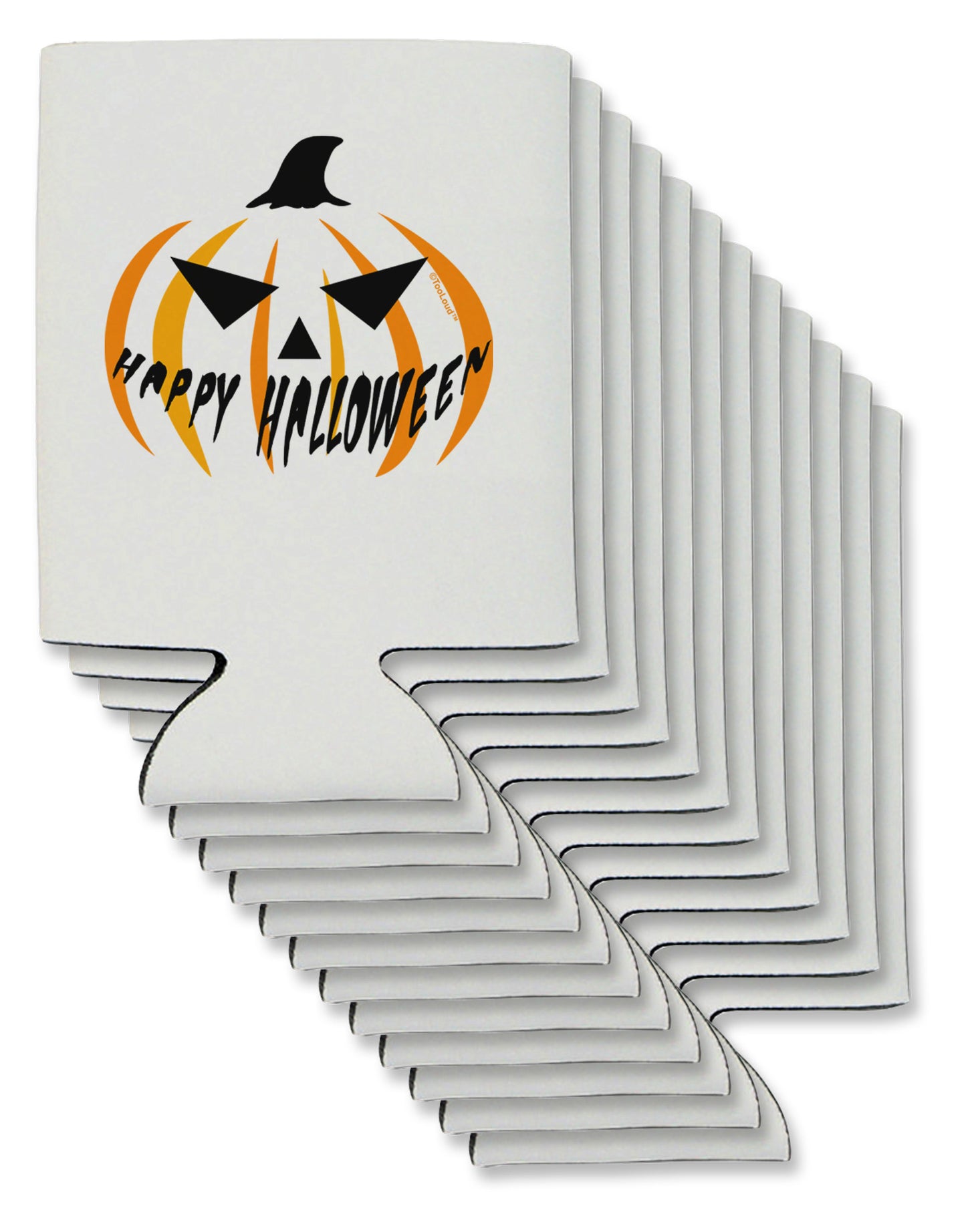 Happy Halloween Jack Can / Bottle Insulator Coolers-Can Coolie-TooLoud-12-Davson Sales
