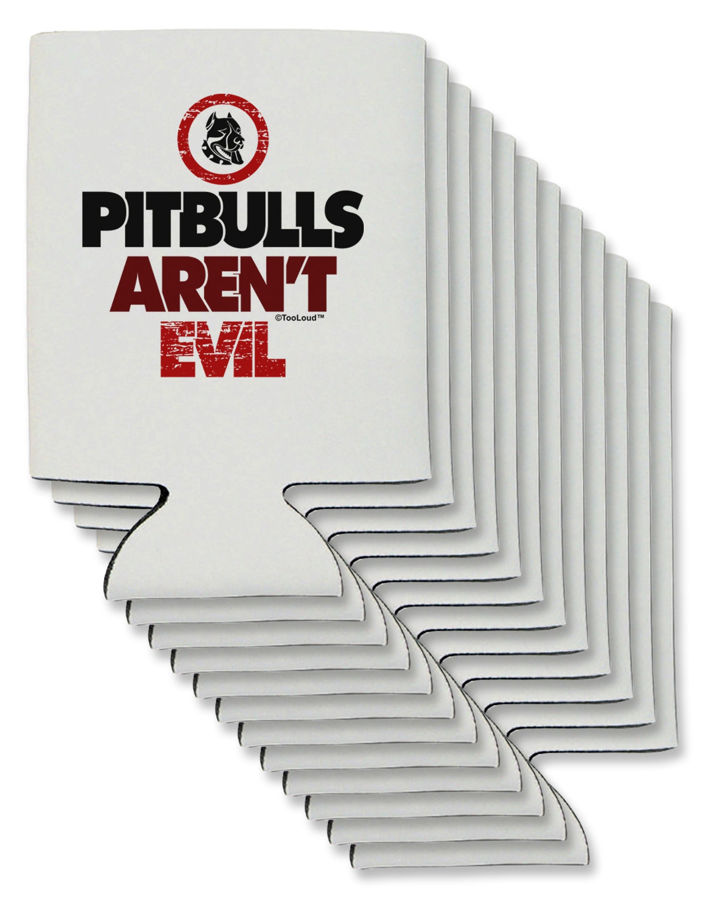Distressed Pitbulls Aren't Evil Can / Bottle Insulator Coolers-Can Coolie-TooLoud-12-Davson Sales