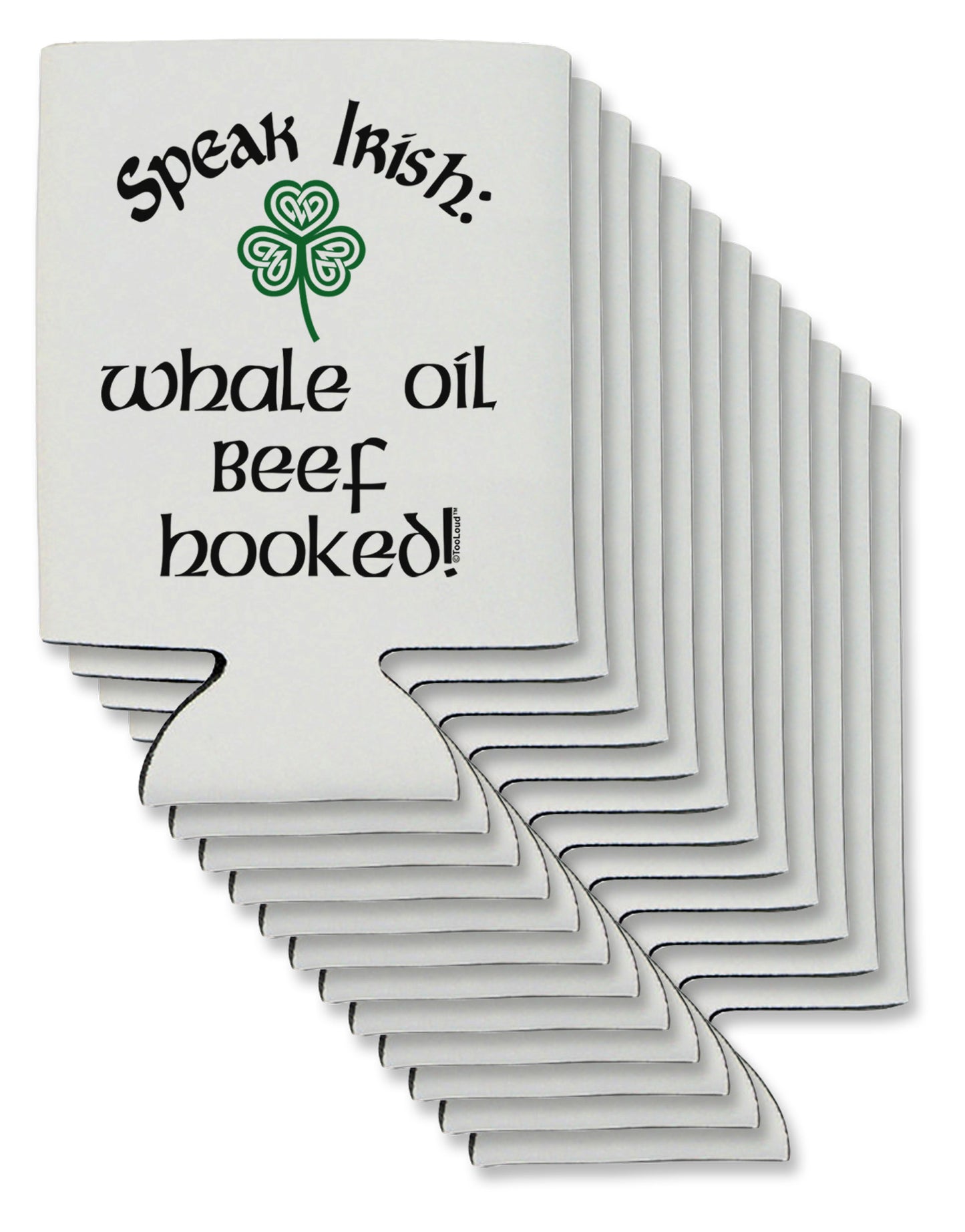 Speak Irish - Whale Oil Beef Hooked Can / Bottle Insulator Coolers-Can Coolie-TooLoud-12-Davson Sales