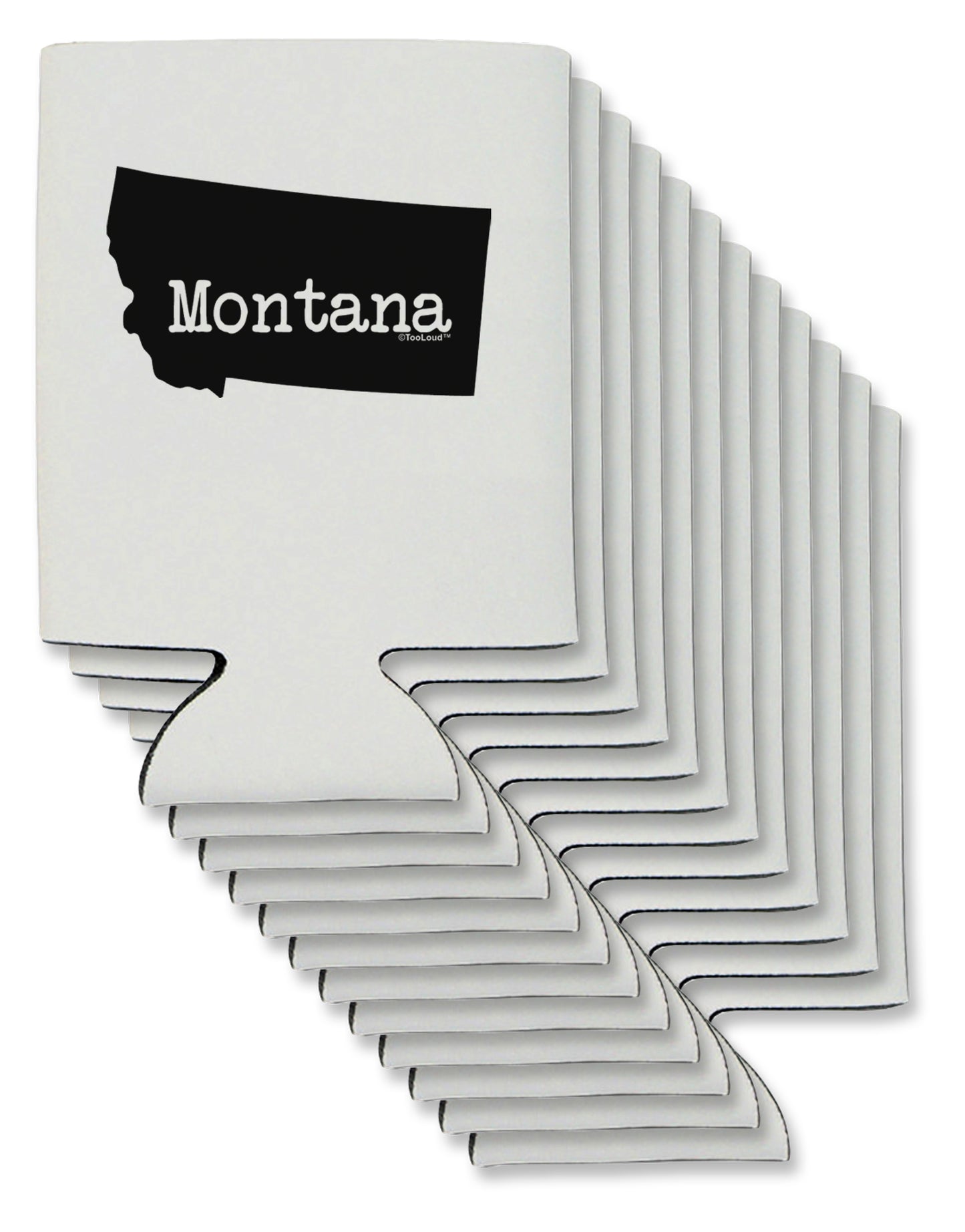 Montana - United States Shape Can / Bottle Insulator Coolers by TooLoud-Can Coolie-TooLoud-12-Davson Sales