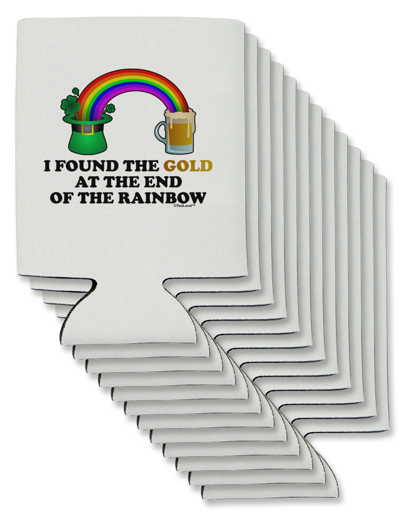 End Of The Rainbow Text Can / Bottle Insulator Coolers-Can Coolie-TooLoud-12-Davson Sales