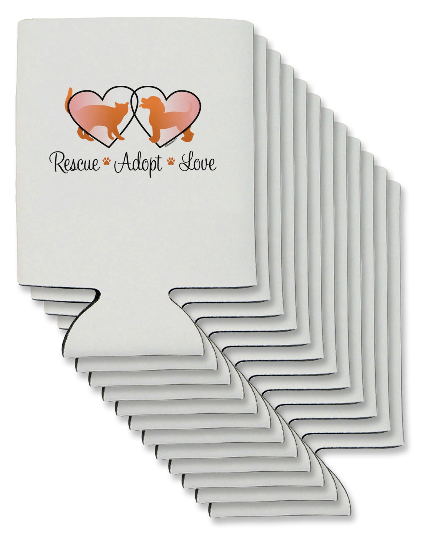 Rescue Adopt Love Can / Bottle Insulator Coolers-Can Coolie-TooLoud-12-Davson Sales