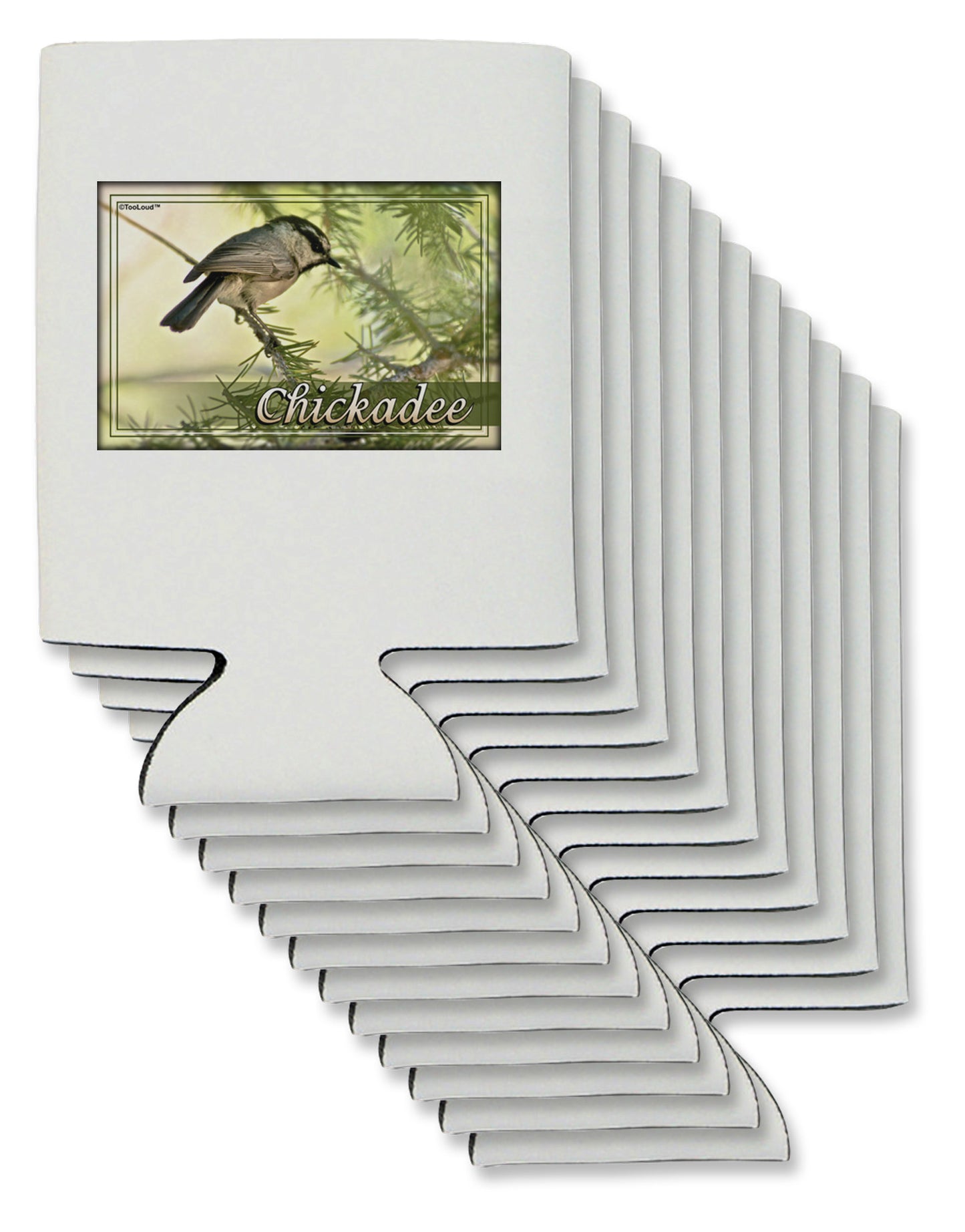 CO Chickadee with Text Can / Bottle Insulator Coolers-Can Coolie-TooLoud-12-Davson Sales