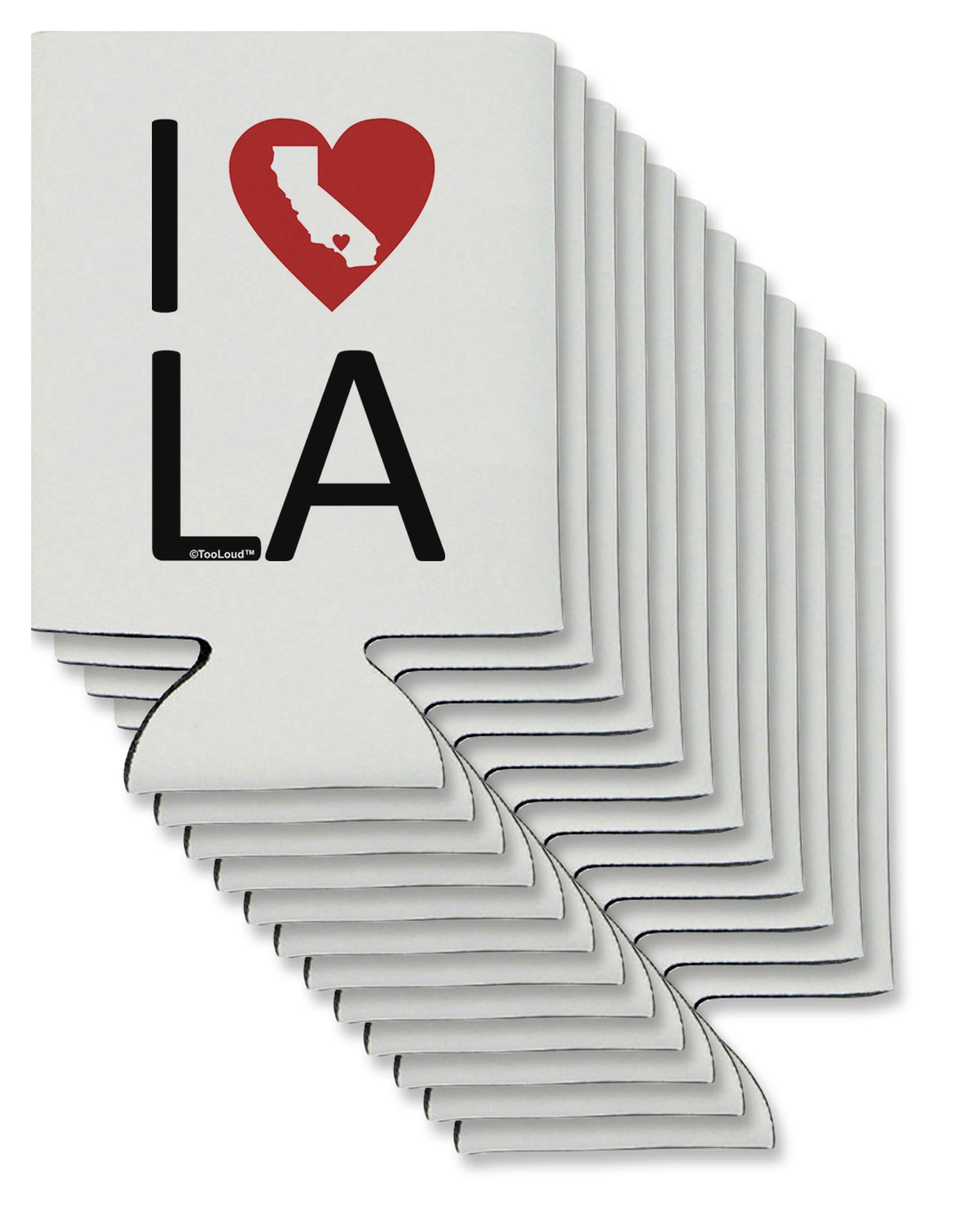 I Heart Los Angeles Can / Bottle Insulator Coolers-Can Coolie-TooLoud-12-Davson Sales