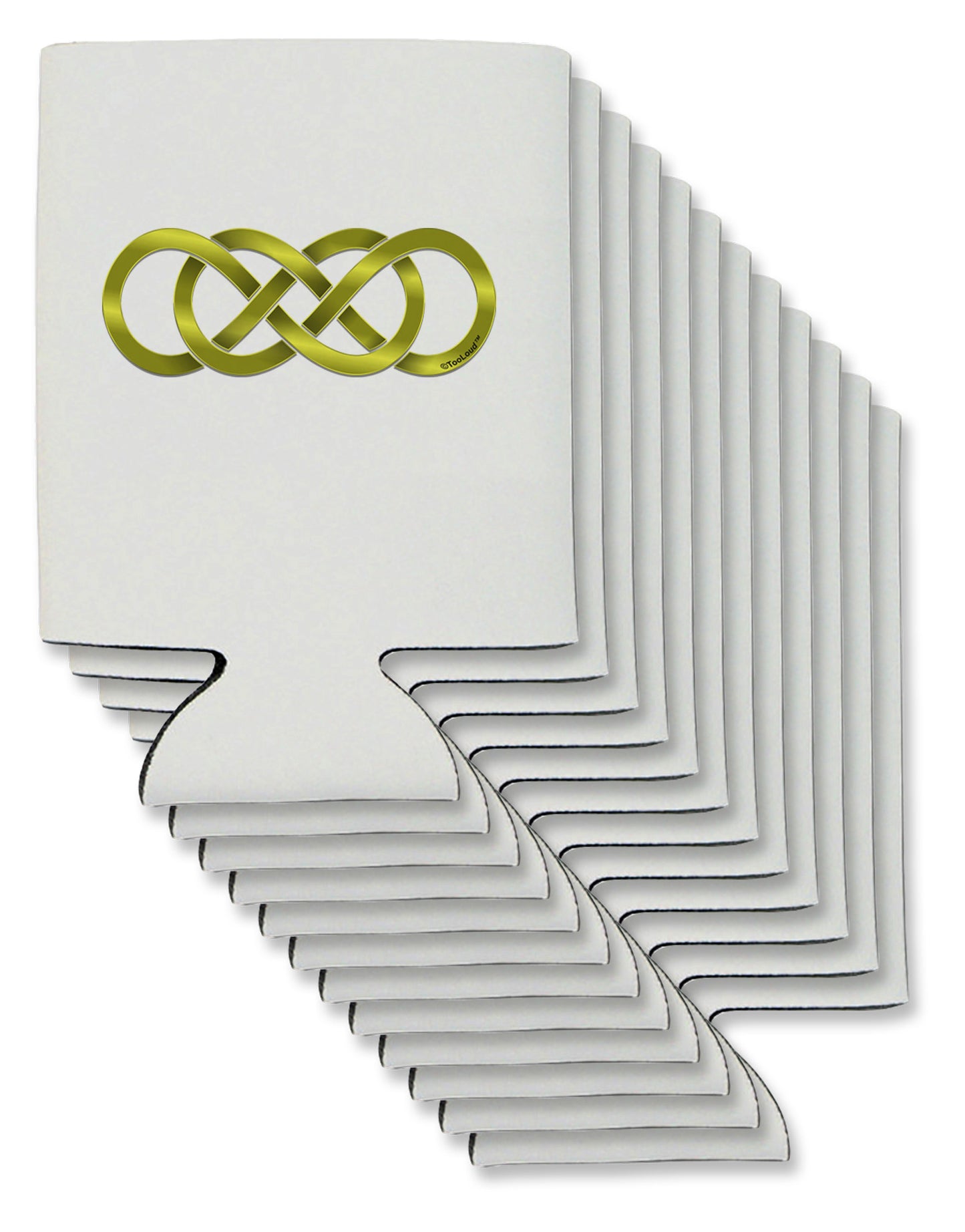 Double Infinity Gold Can / Bottle Insulator Coolers-Can Coolie-TooLoud-12-Davson Sales